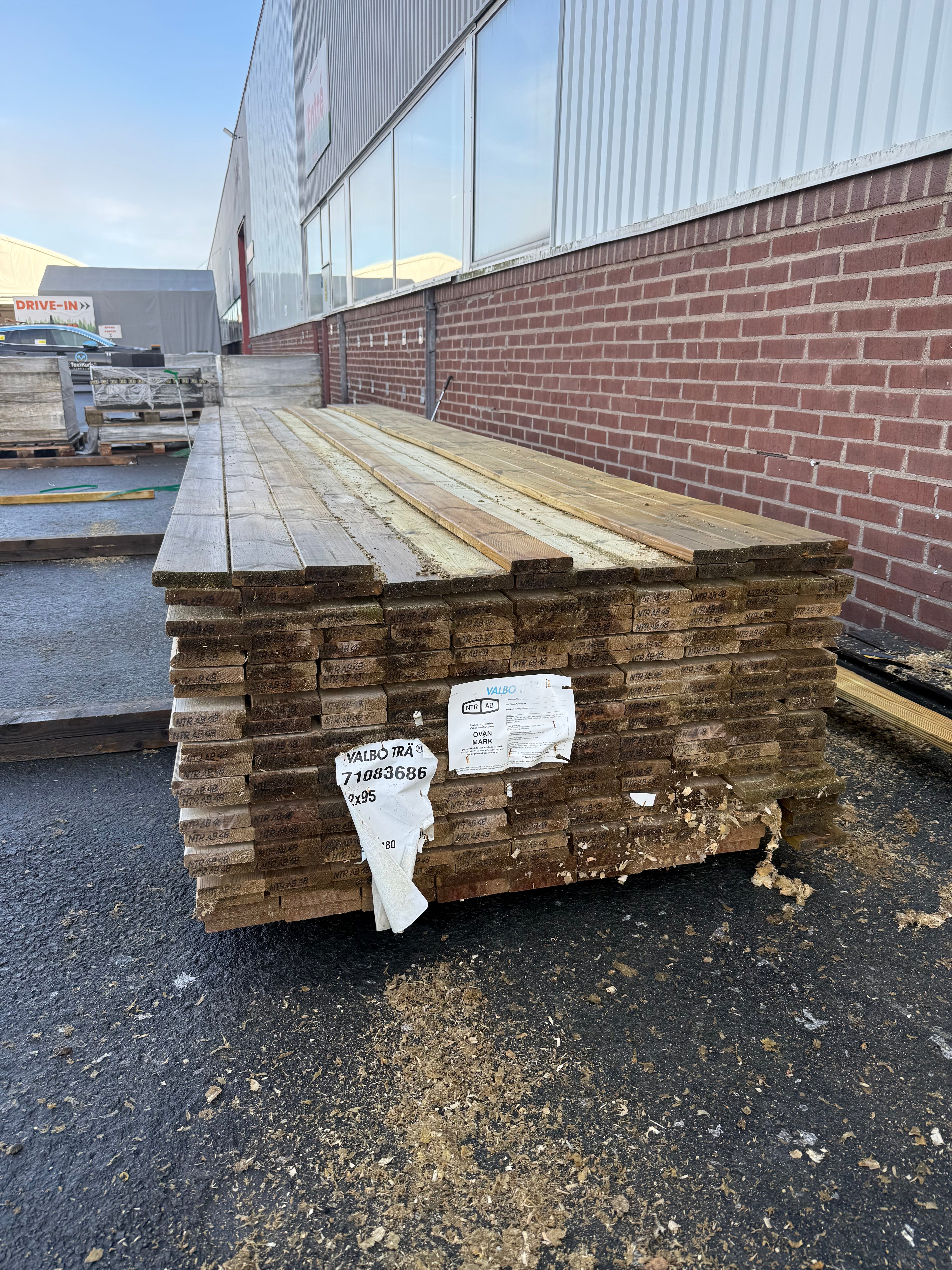 Paket Trall 22x95mm, 227st 4,80m Tryckimpregnerad (NTR AB)