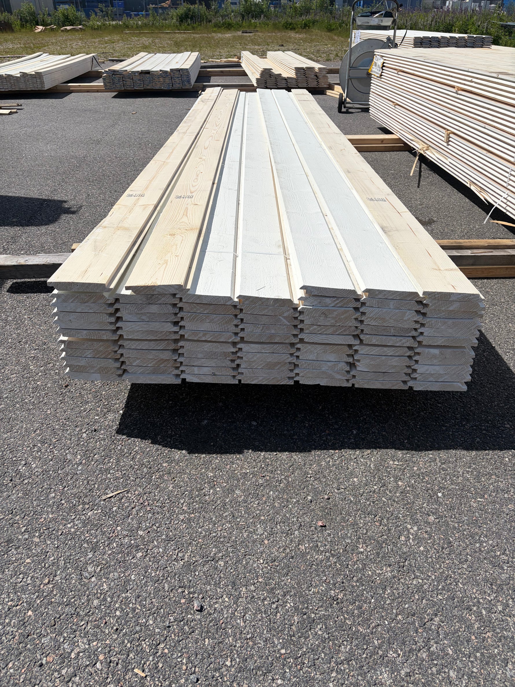 Paket Ytterpanel Dubbelfas Halvspont 22x145mm, 75st 4.20m Mellanstruken