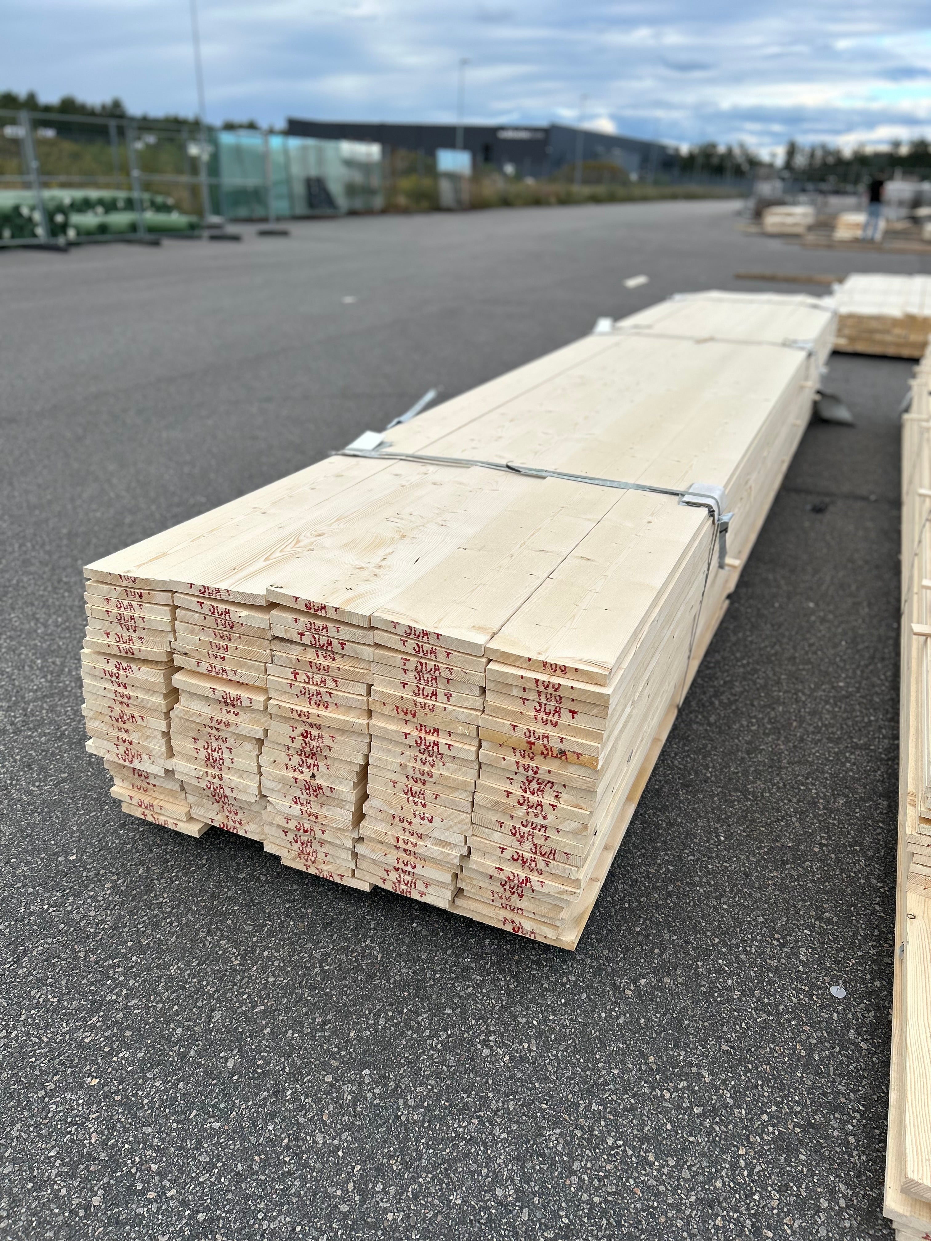 Paket Finsågad Panel 22x195mm 130st 5.40m – Andra sortering