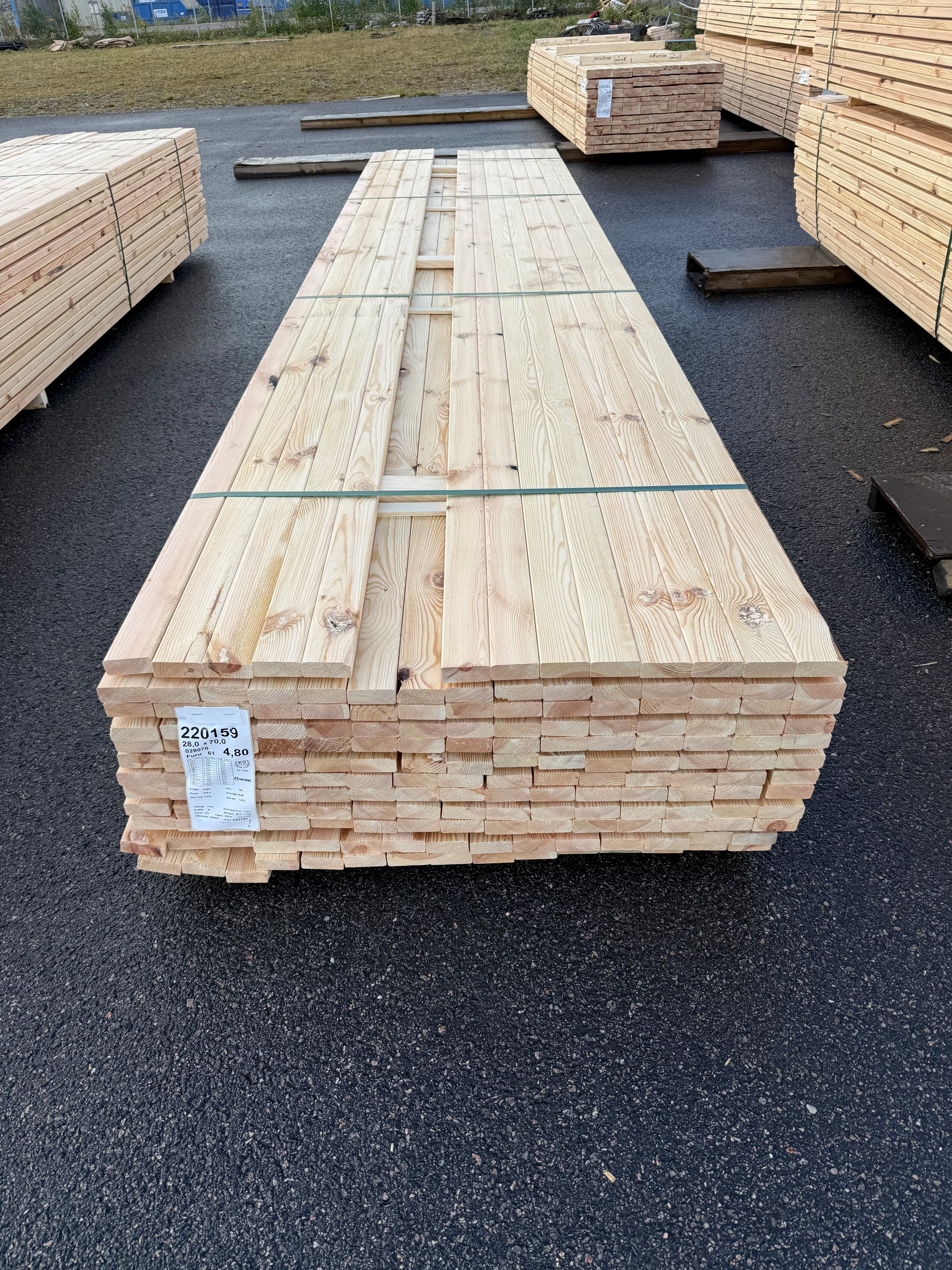 Parti Glespanel 28x70mm 4.80m 178st Furu