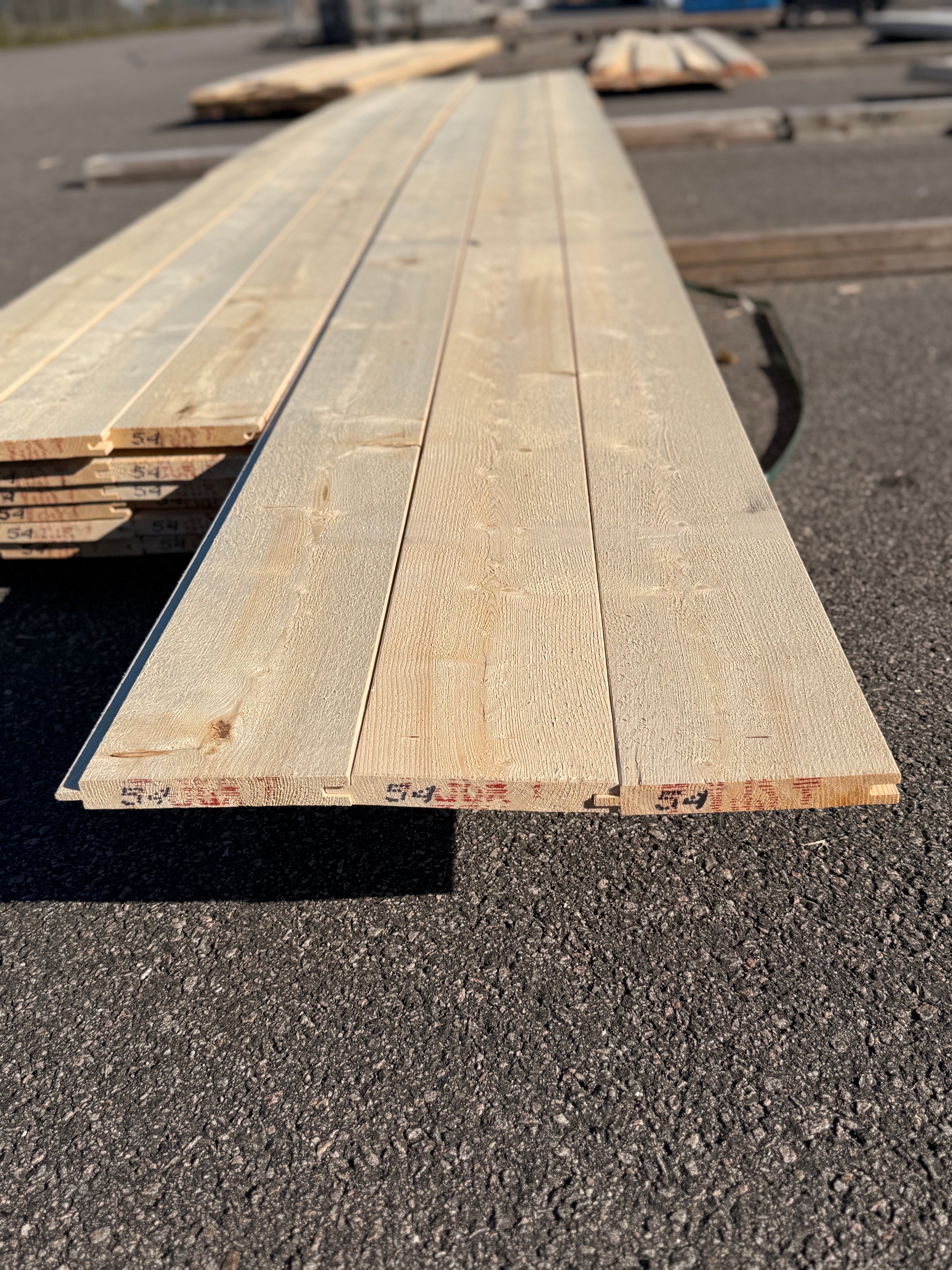 Paket Ytterpanel 22x170mm – 35 st (5,40 m, gran, obehandlad)