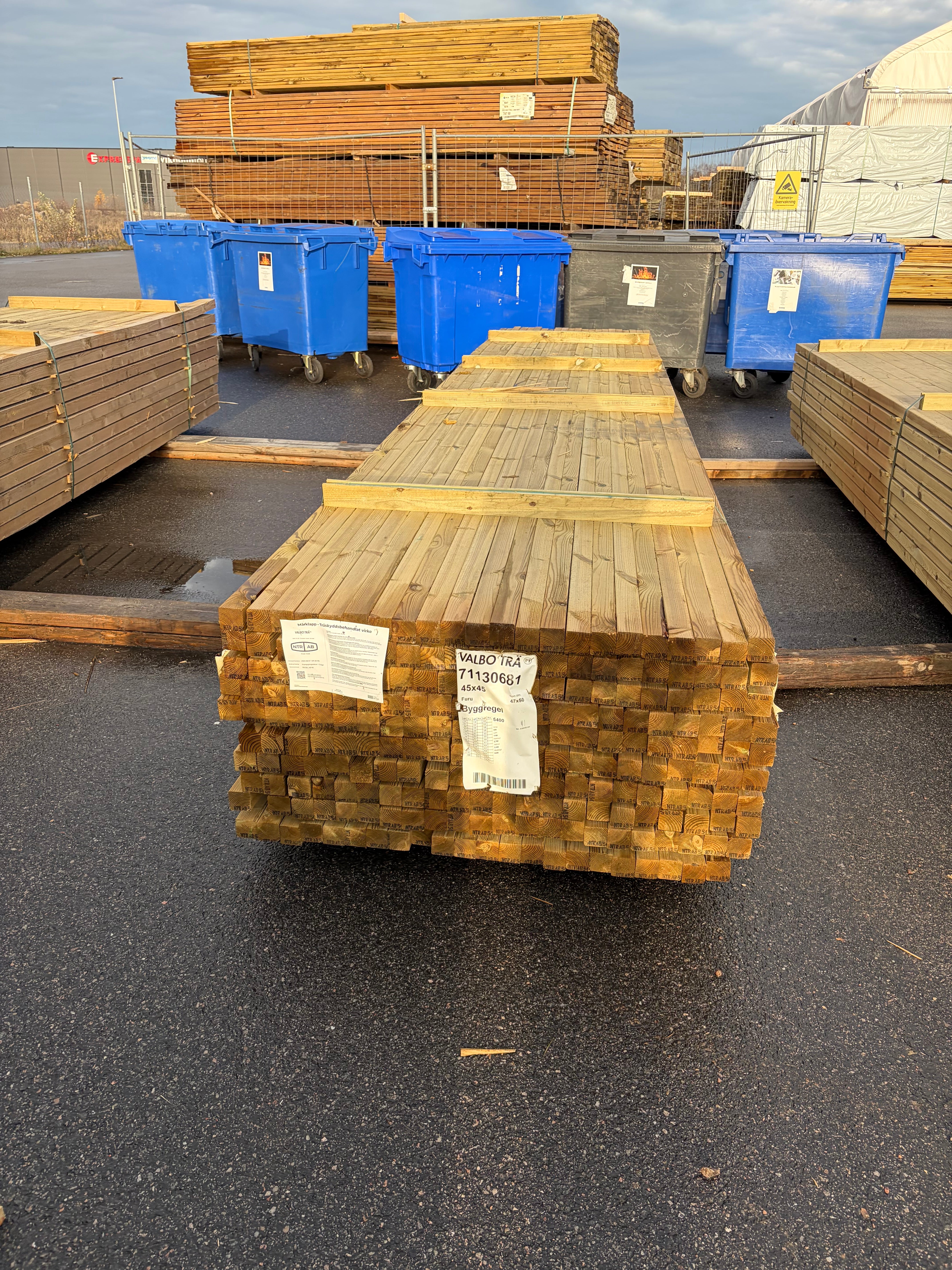 Paket Reglar 45x45mm – 220 st 5,40 m Tryckimpregnerad