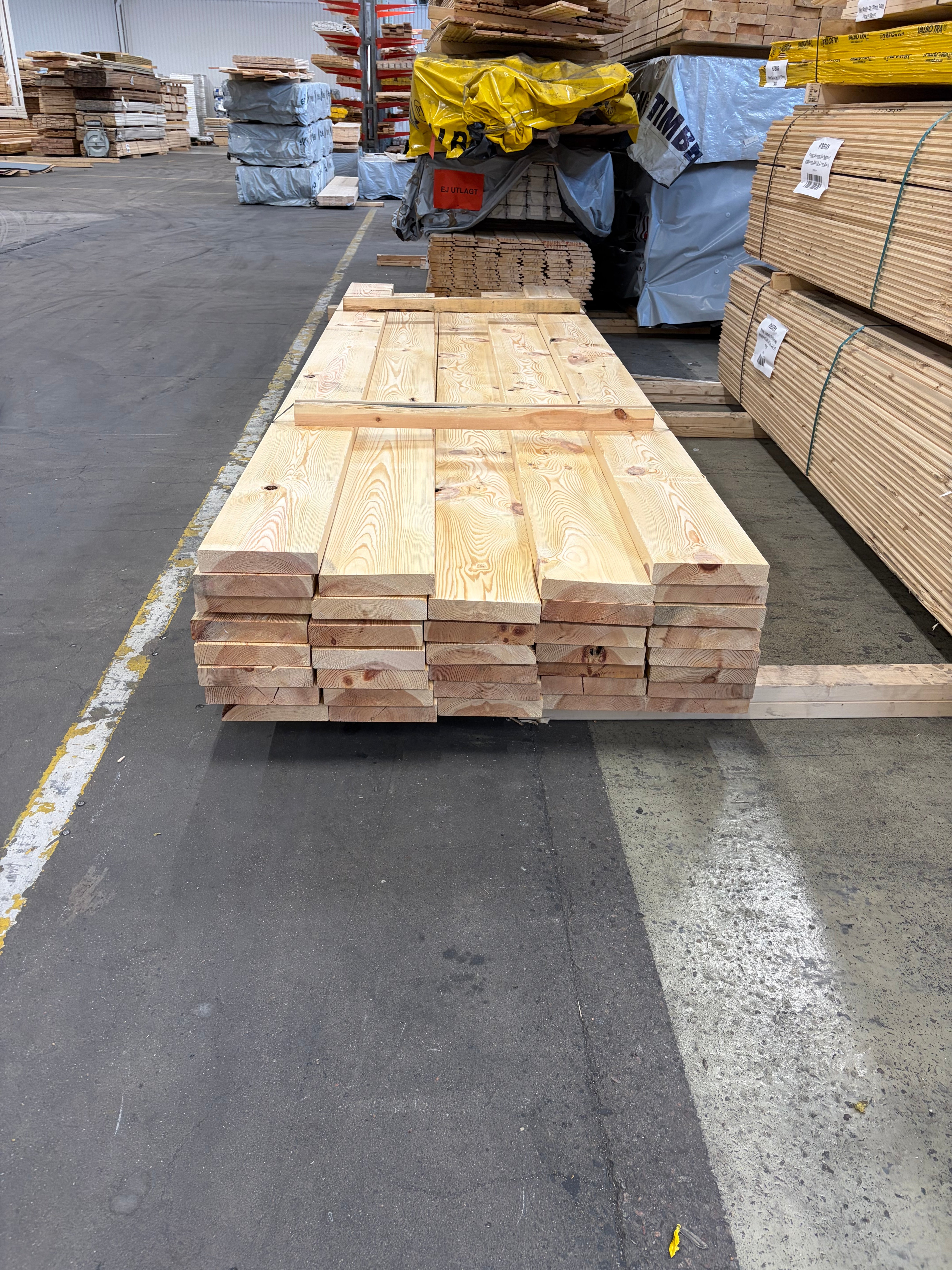 Paket Reglar 45×220 mm – 36 st (3,60 m, Furu)