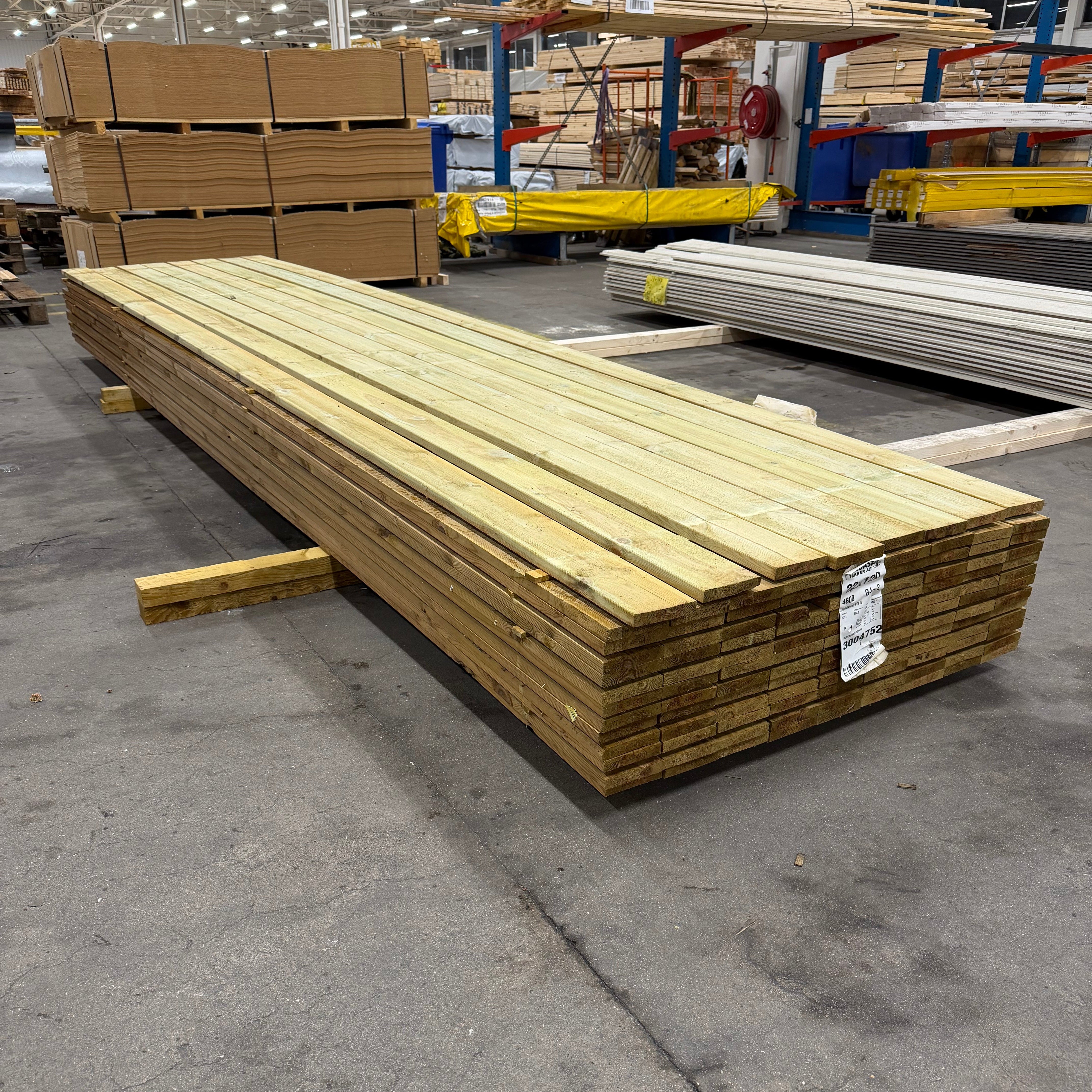 Paket Finsågad Panel 22x120 mm – 116 st 4,8 m, furu Tryckimpregnerad