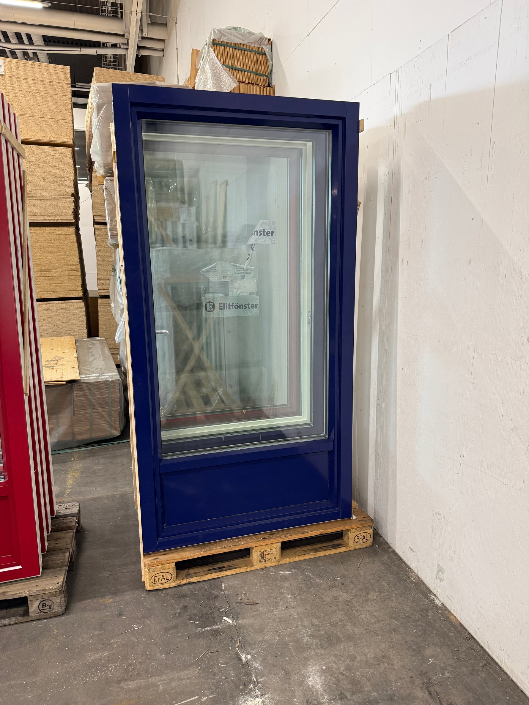 Inåtgående altandörr Vänsterhängd, Trä/Aluminium – 1080 × 2080 mm- Blå