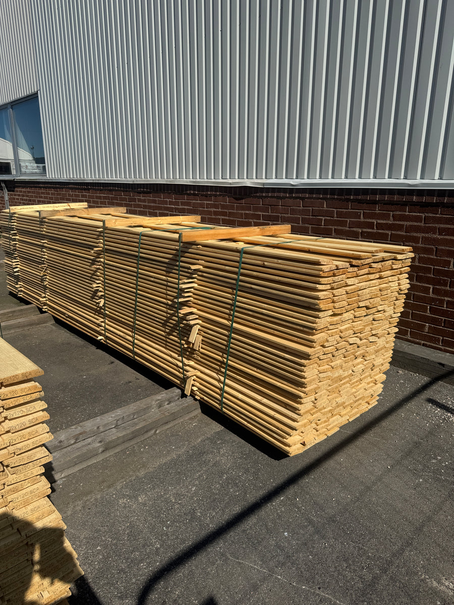 Paket Ytterpanel 22x120mm 4,80m 260st Obehandlad