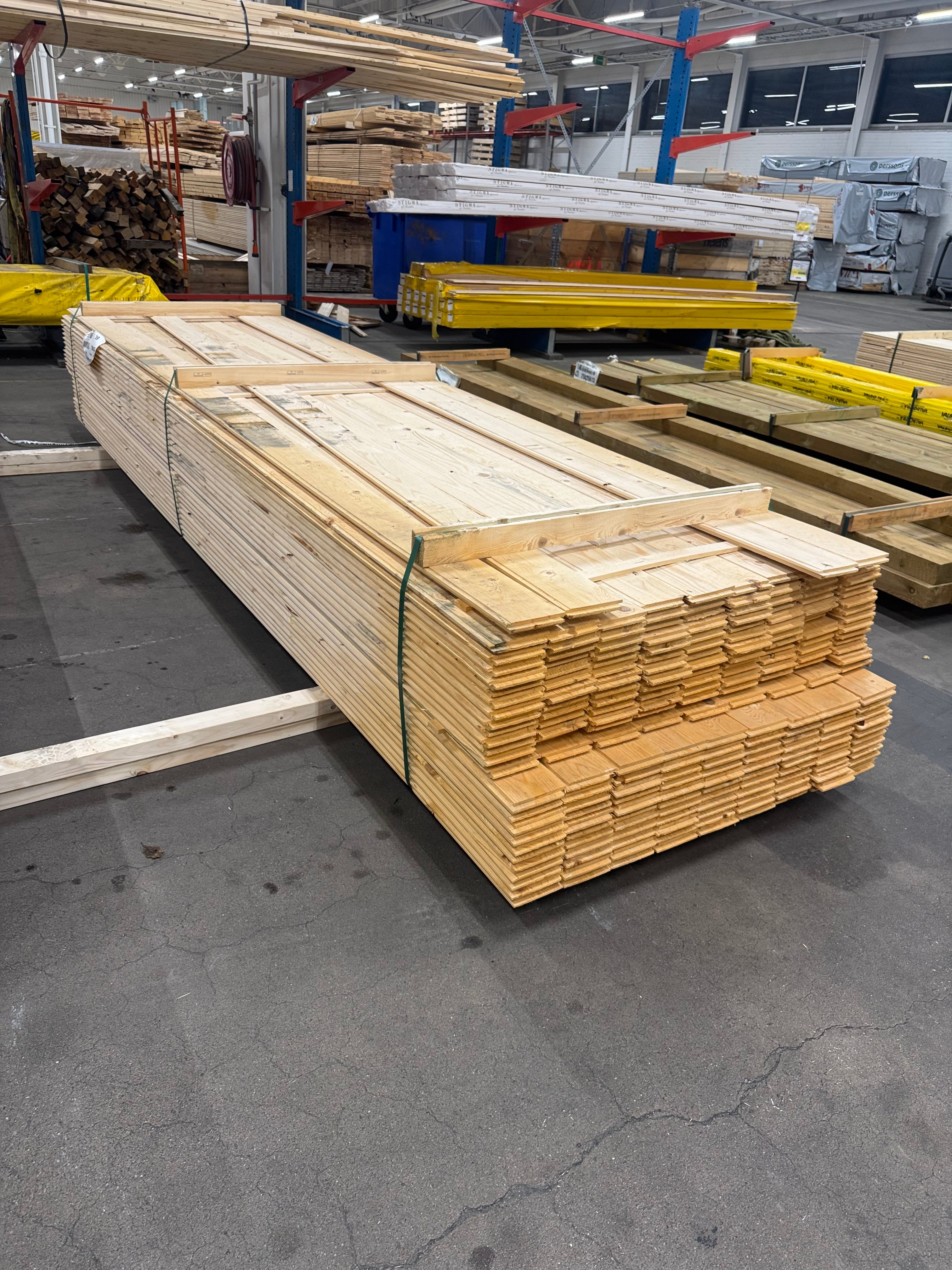 Paket Råspont 20x120mm – 220 st  3,90 m Felhyvlad