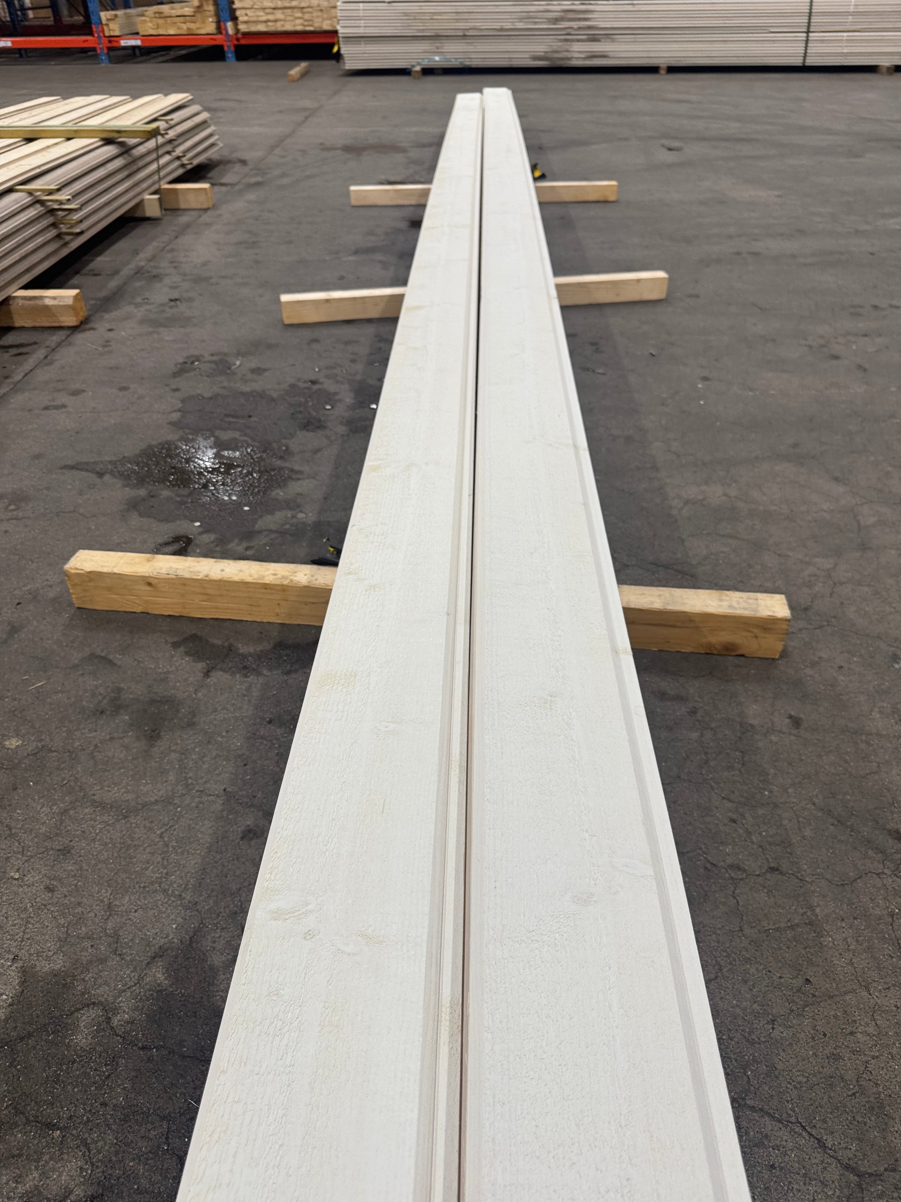 Paket Ytterpanel Dubbelfas 22x145mm – 13 st (5,40 m, Vit Alkydoljefärg)