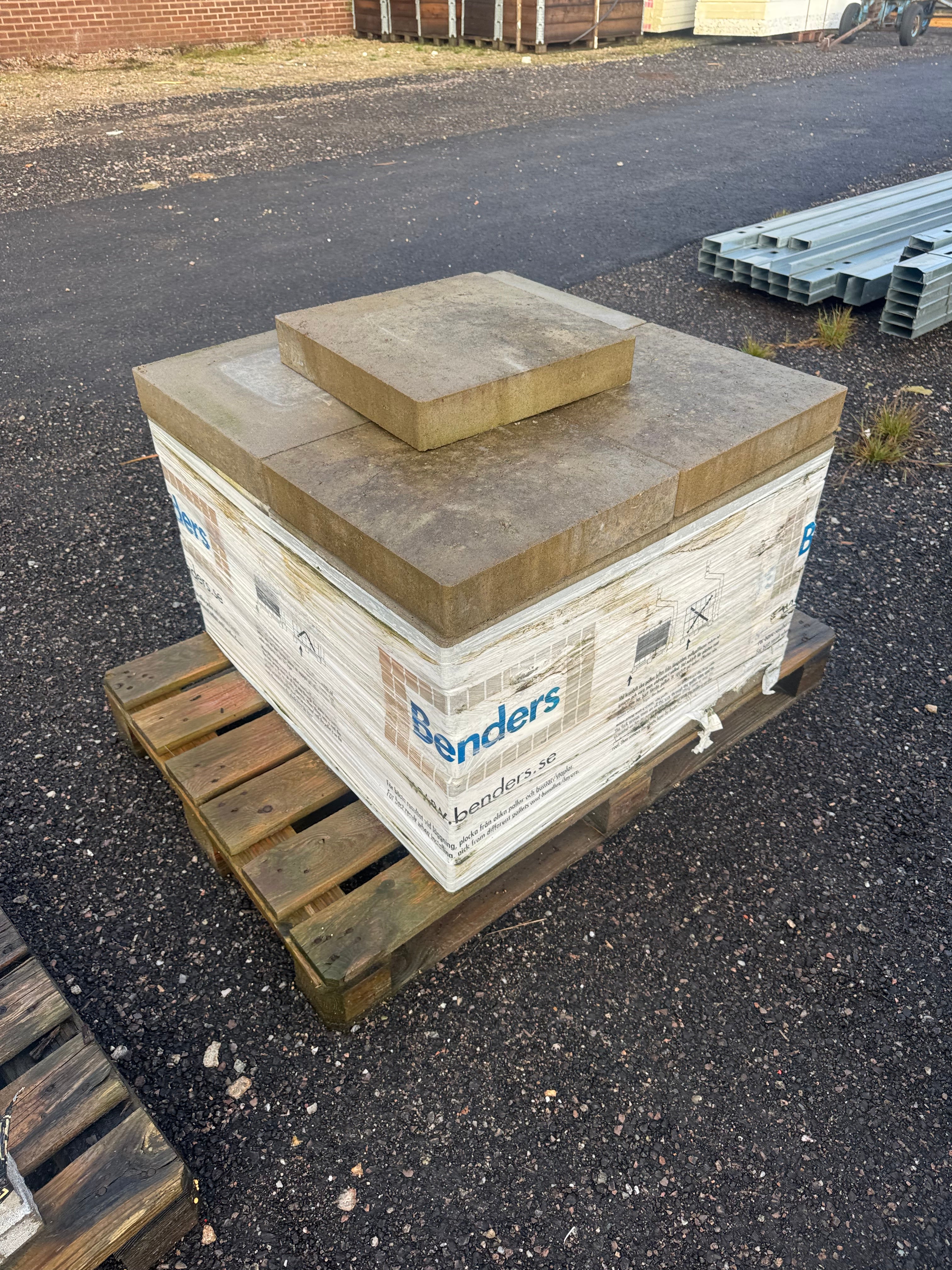 Parti Stolptopp Patina 400×400×80 mm – Grå (24 st)