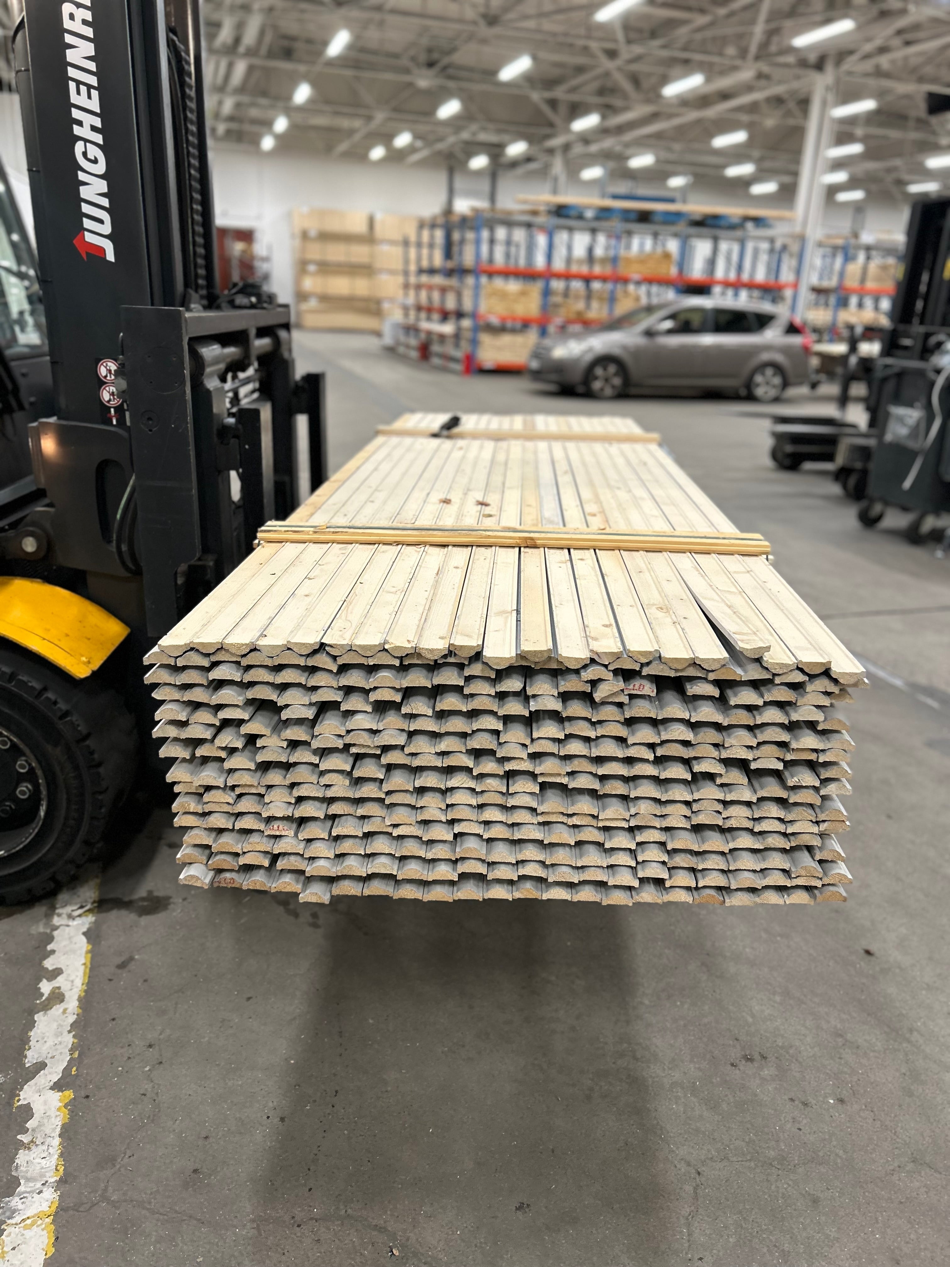 Lockläkt Hattläkt 22x45 mm – 3,0 m Grå