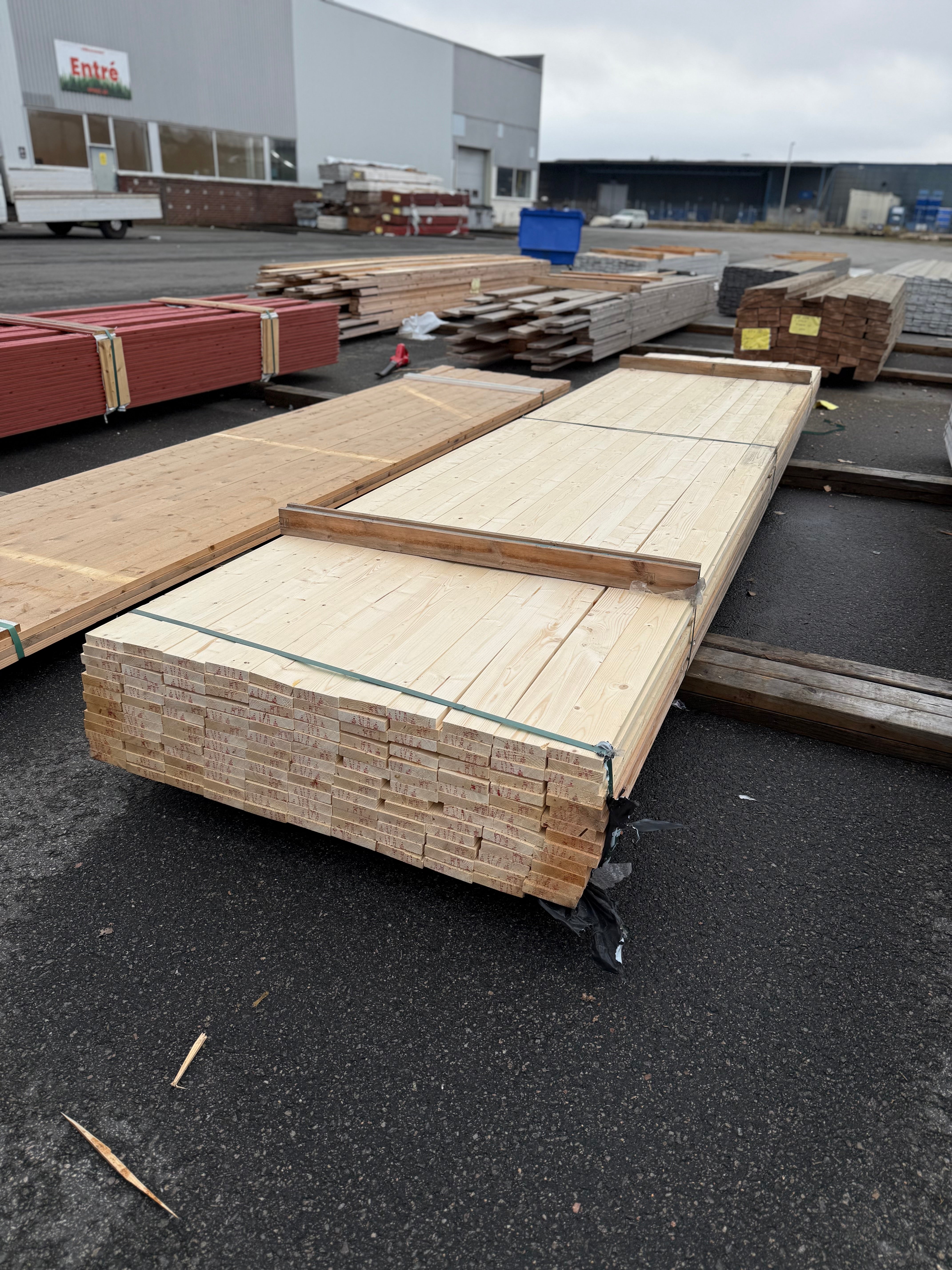 Paket Finsågade Brädor 21x95mm – 143 st (4,80 m, Obehandlad Gran)