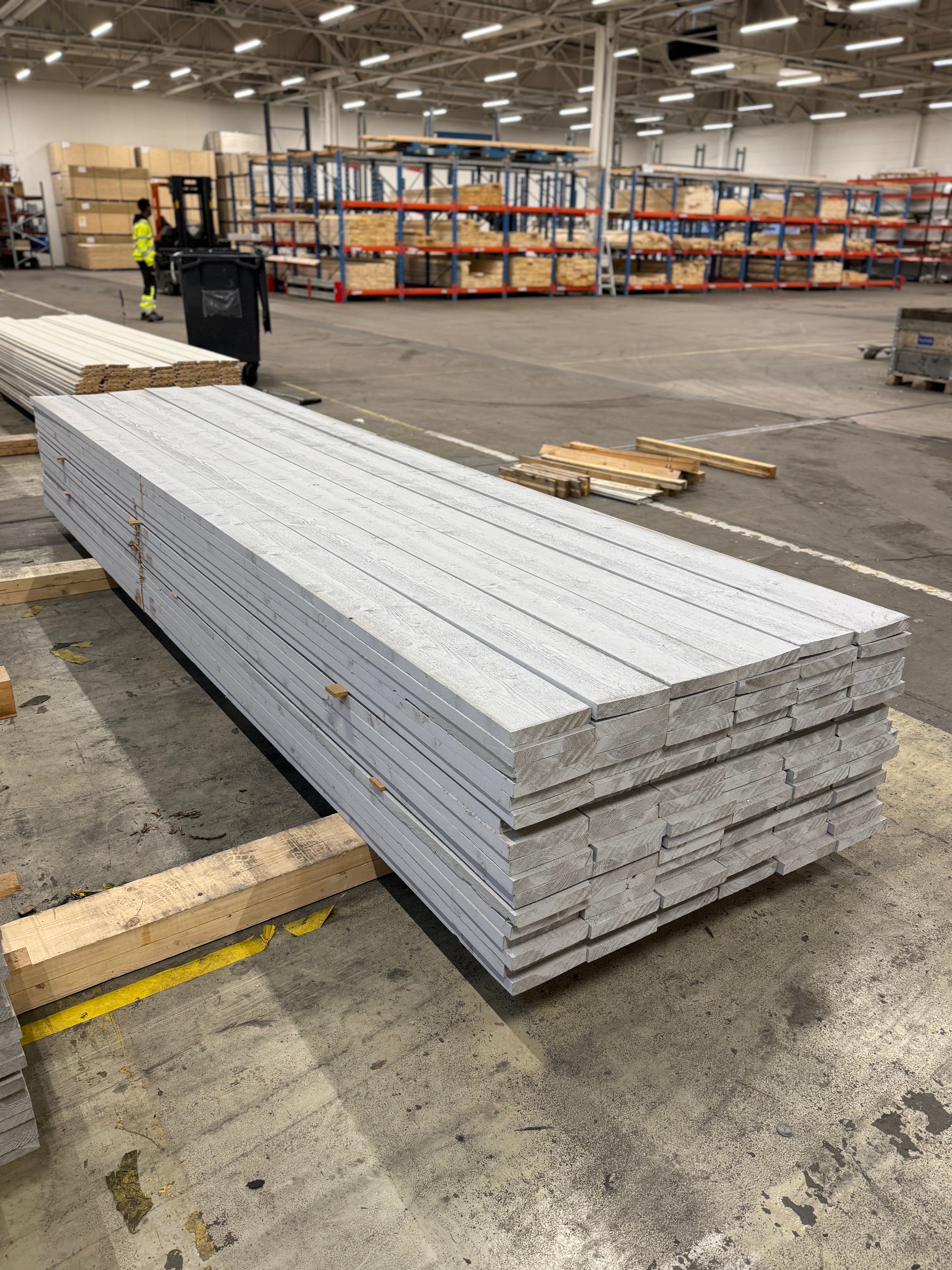 Paket Finsågad Panel 28x170 mm – 108 st (3,90 m, Målad NCS S 3000-N)