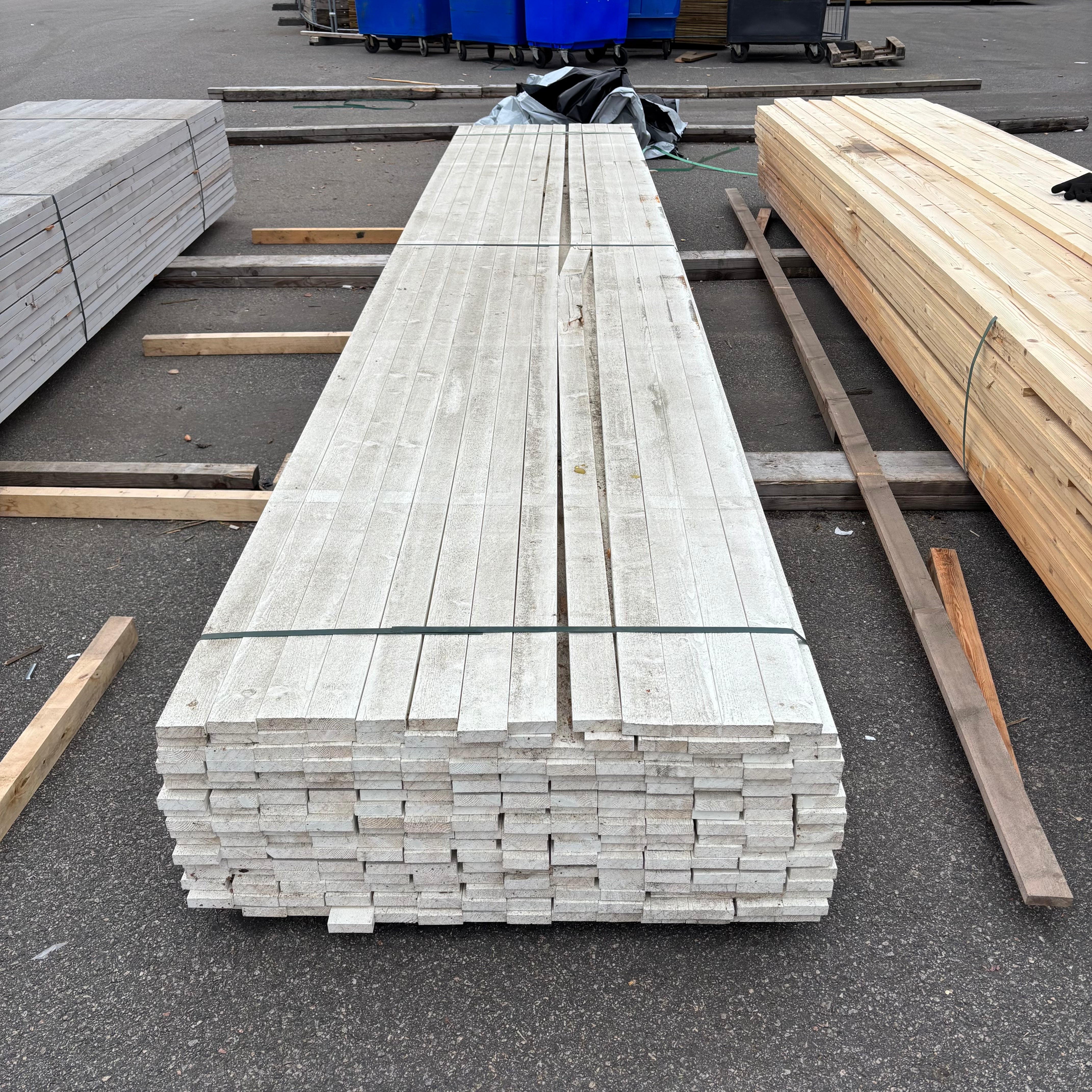 Paket Ytterpanel Finsågad 22x70mm – 238 st (5,40 m, Vit S0502-Y)