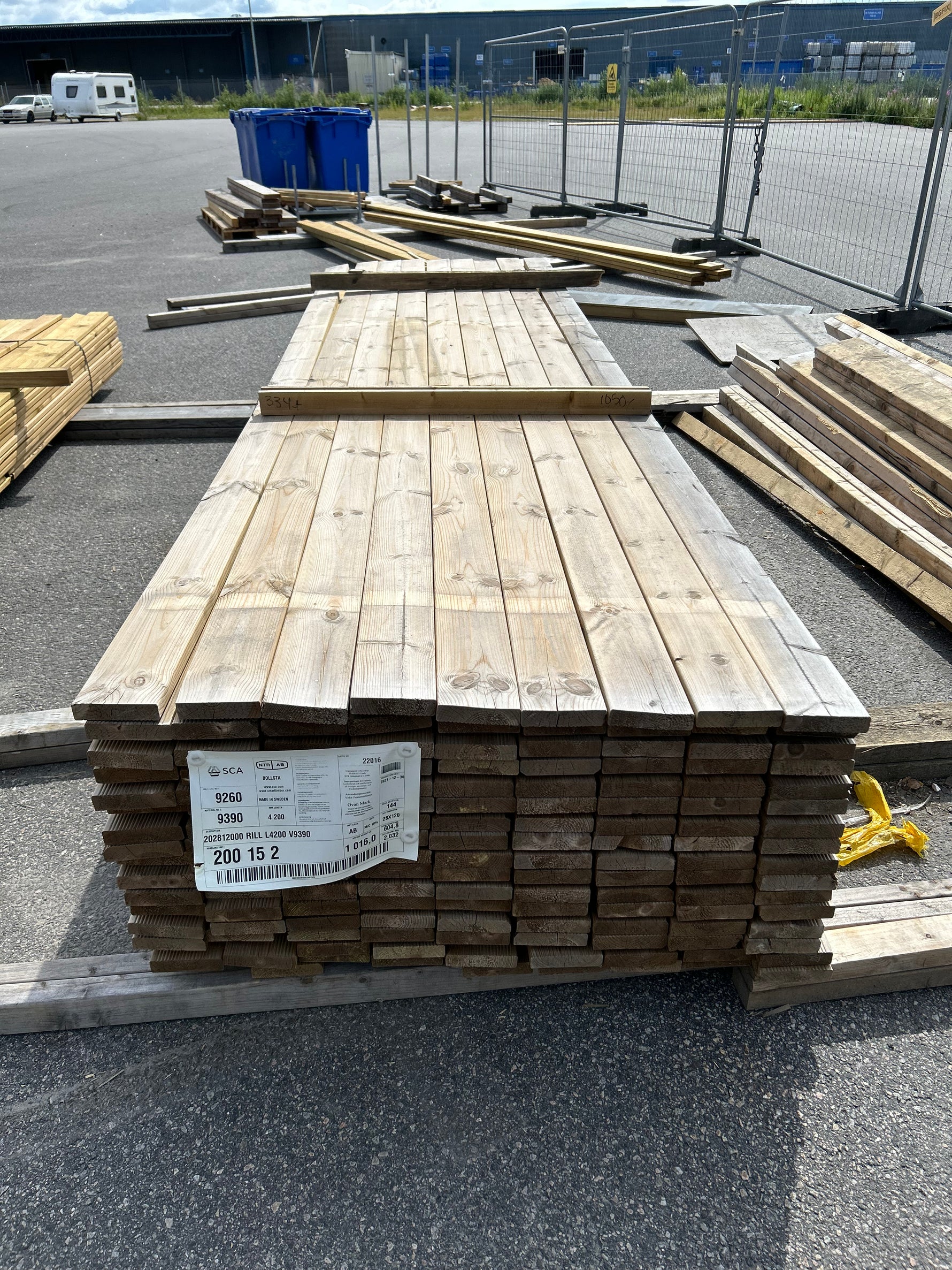 Paket Tryckimpregnerad Rillad Trall 28x120mm, 144st 4.20m
