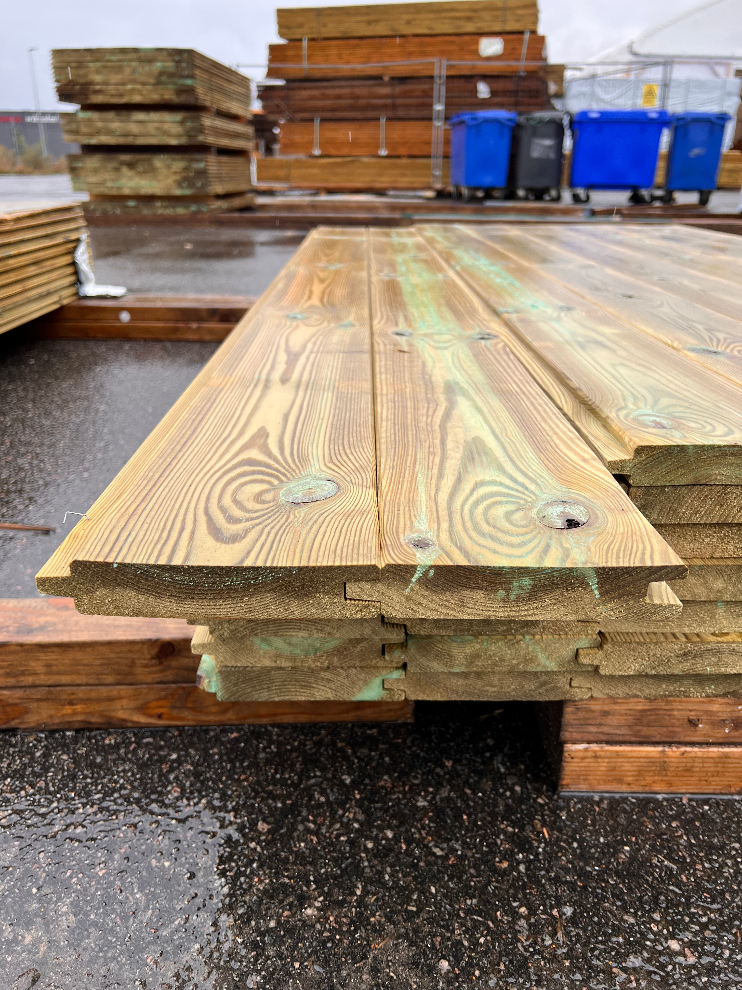 Paket Spontad Panel Hyvlad 27x145mm – 56 st 2.0m Tryckimpregnerad