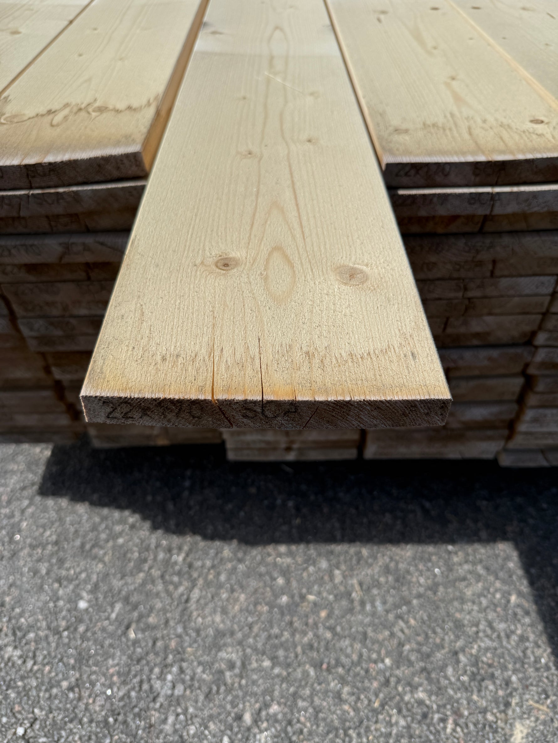Paket Finsågade Brädor 22x170mm, 108st 3.60m- Obehandlad