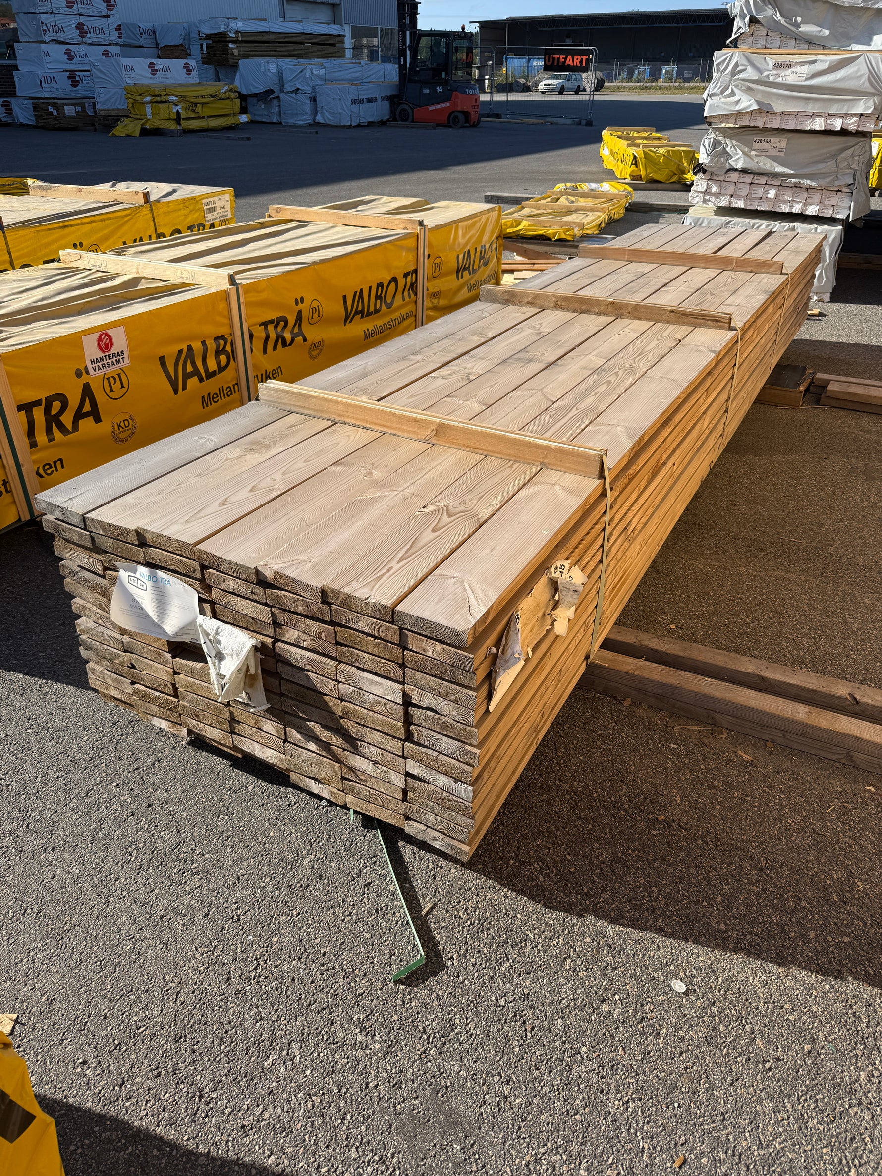 Paket Tryckimpregnerad Trall 34x145mm 4,50m 91st- Furu