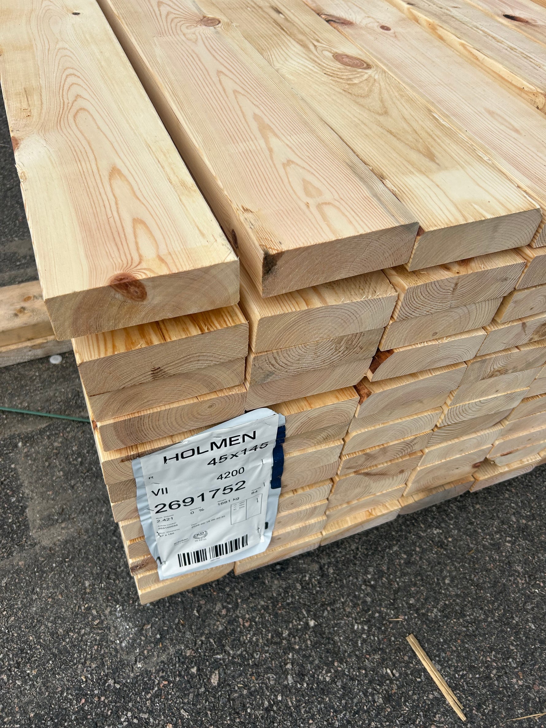 Paket Reglar 45x145mm 3,60-4,20m 84st