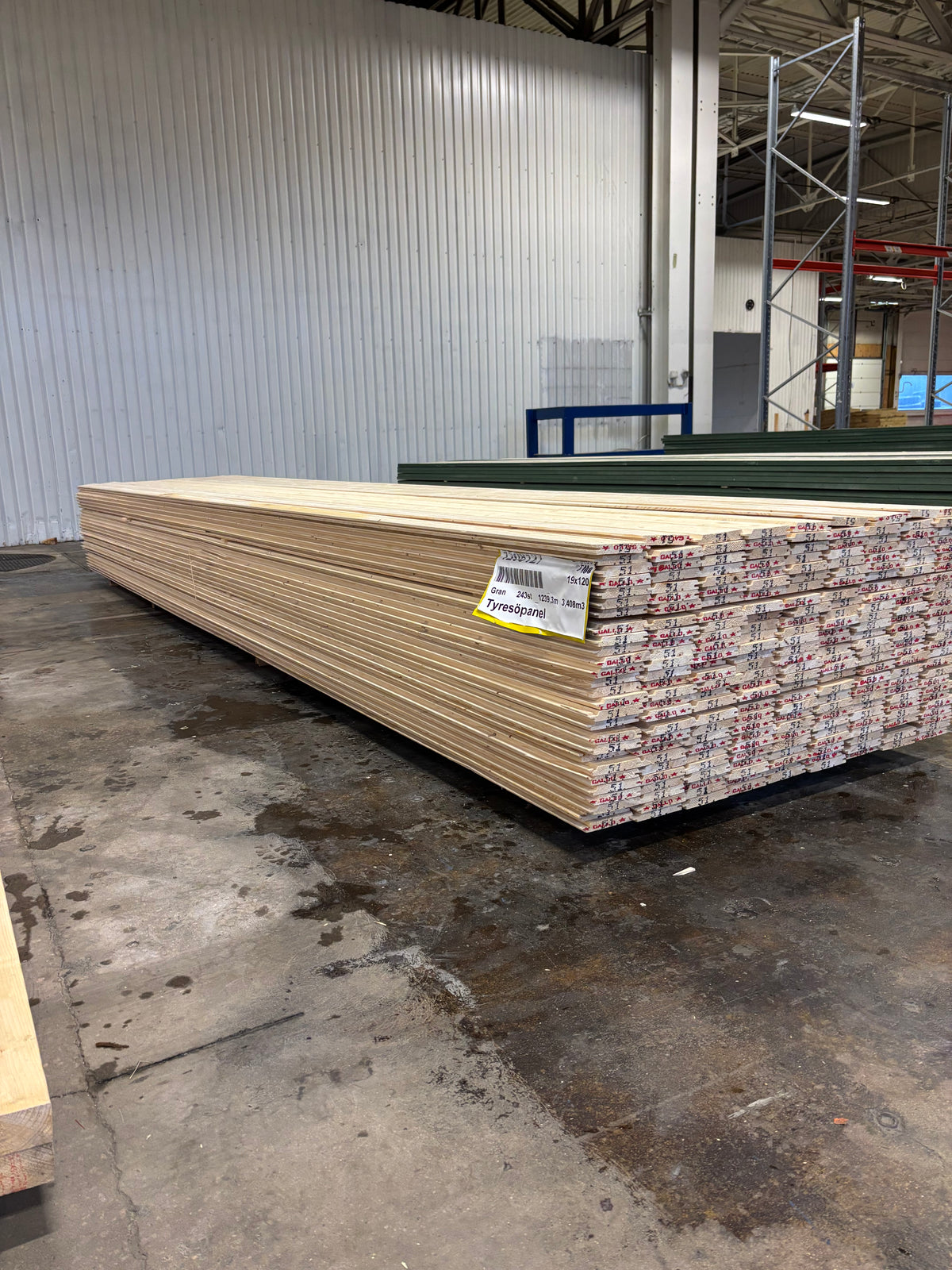 Paket Ytterpanel 19×120 mm 5,10 m Obehandlad – 243 st
