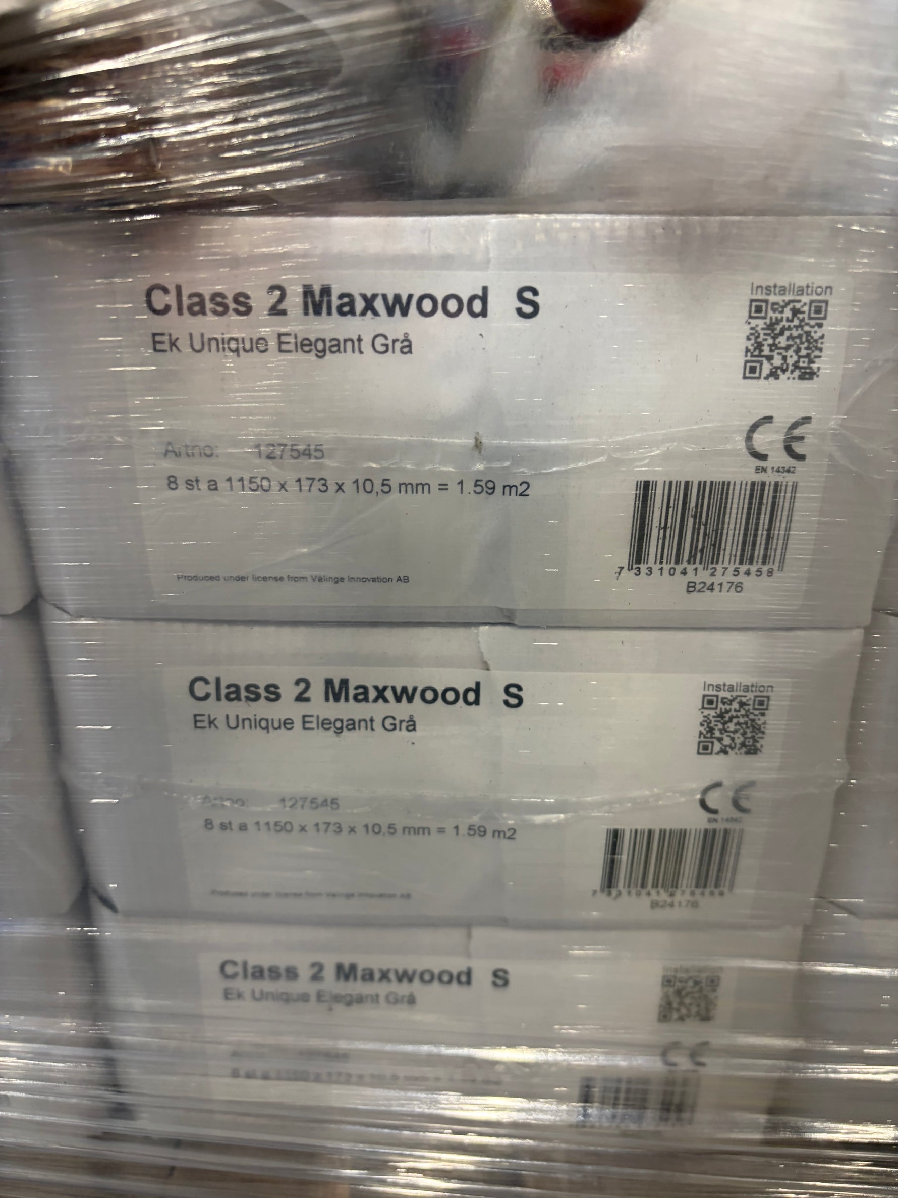 Parti golv Class 2 Maxwood S Ek Unique Elegant Grå – ca 20,67 kvm