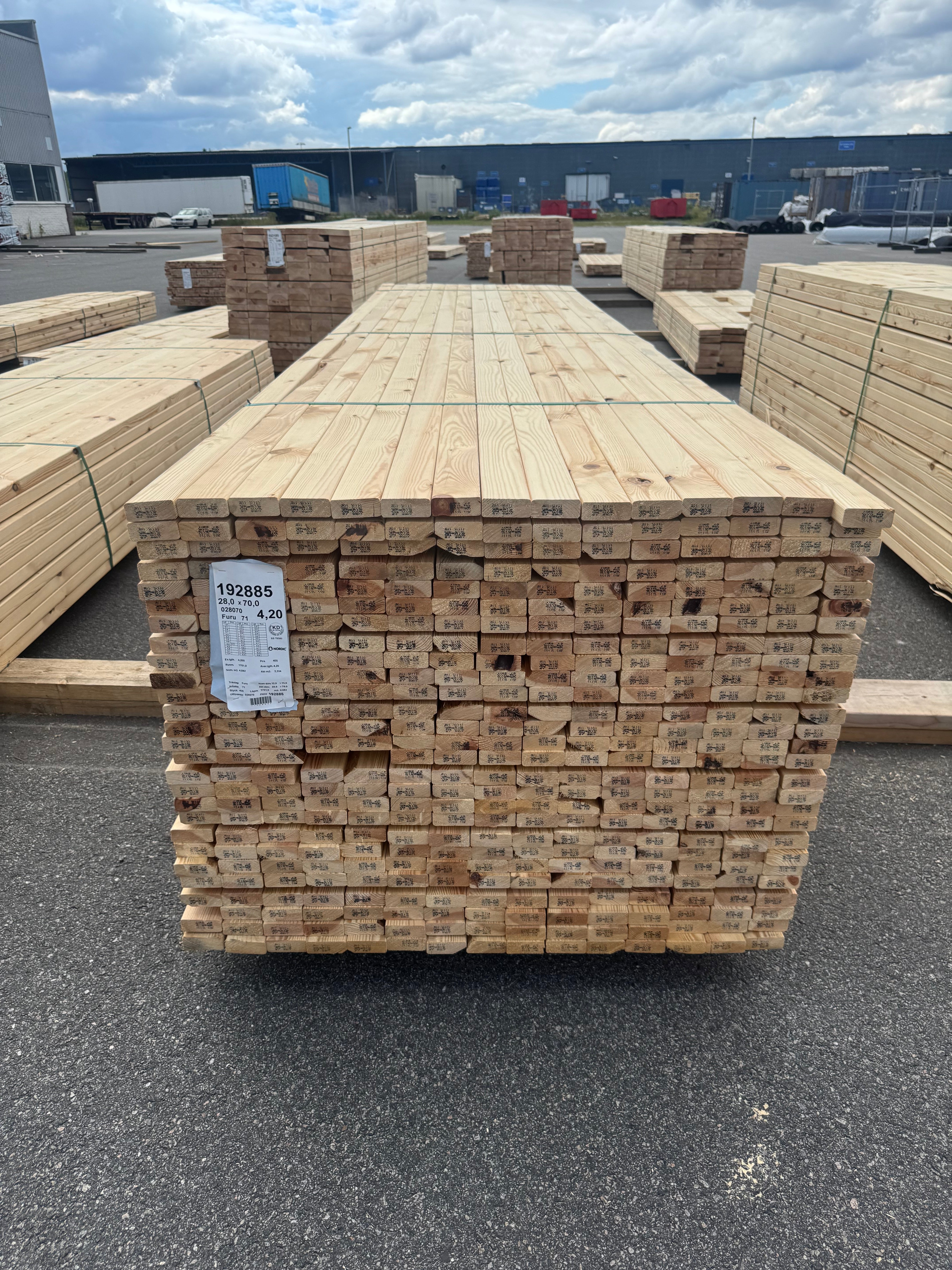 Paket Glespanel 28x70 – 405 st (4,20 m, furu)