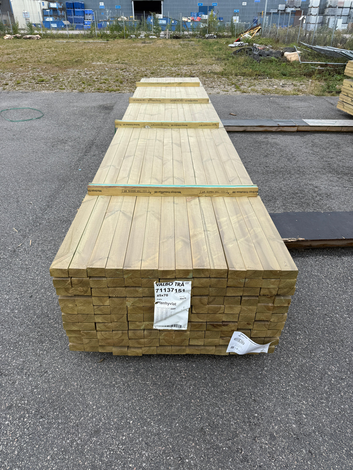 Paket Tryckimpregnerade Reglar 45x70mm, 140st 5,40m