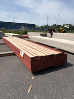 Paket Finsågade Brädor 22x95mm, 120st 5.10m (Slamfärg Röd)