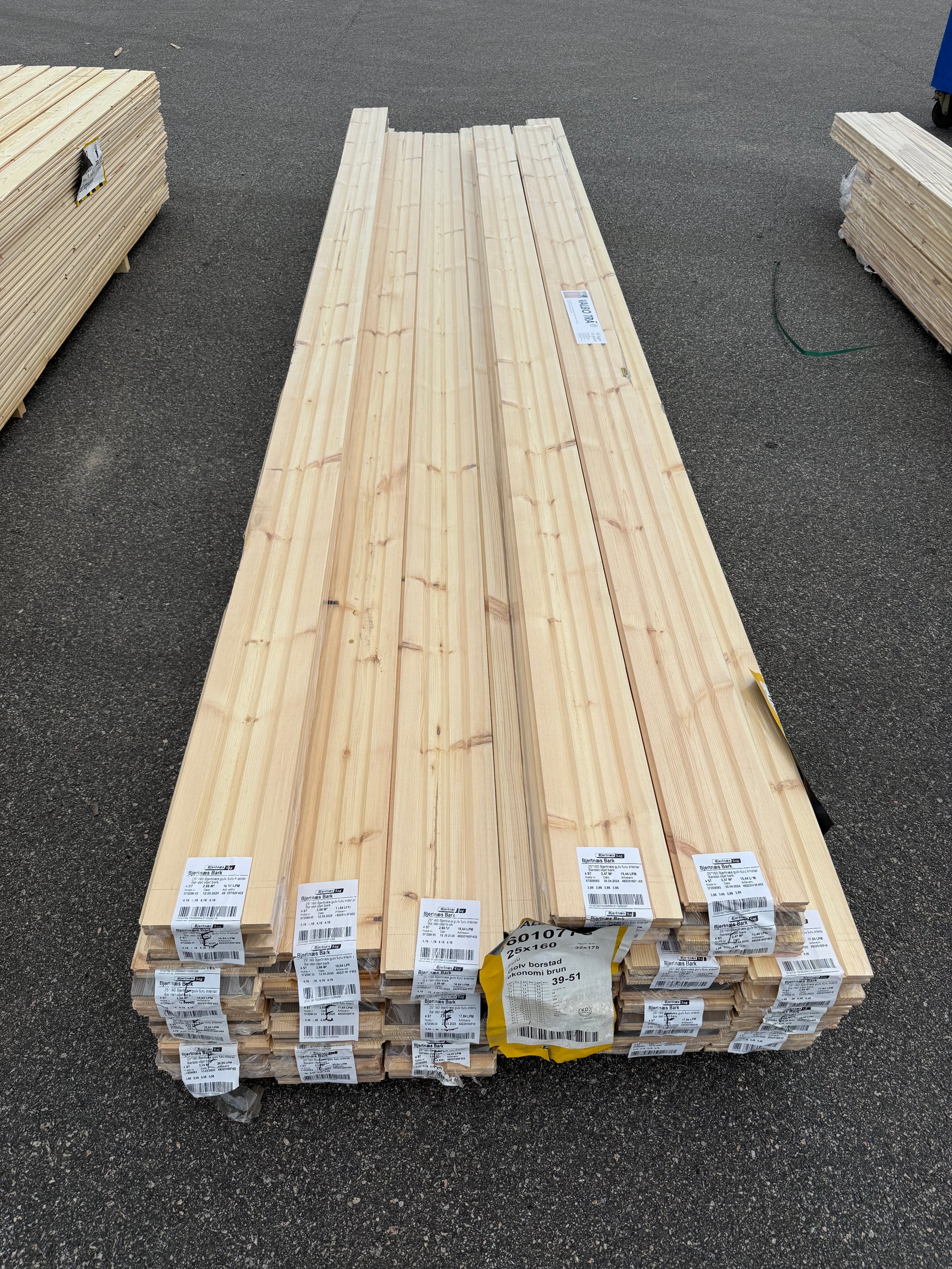 Parti Golv Borstat 25x160mm Furu 60,58m² Ekonomi – Brun Hårdvaxolja