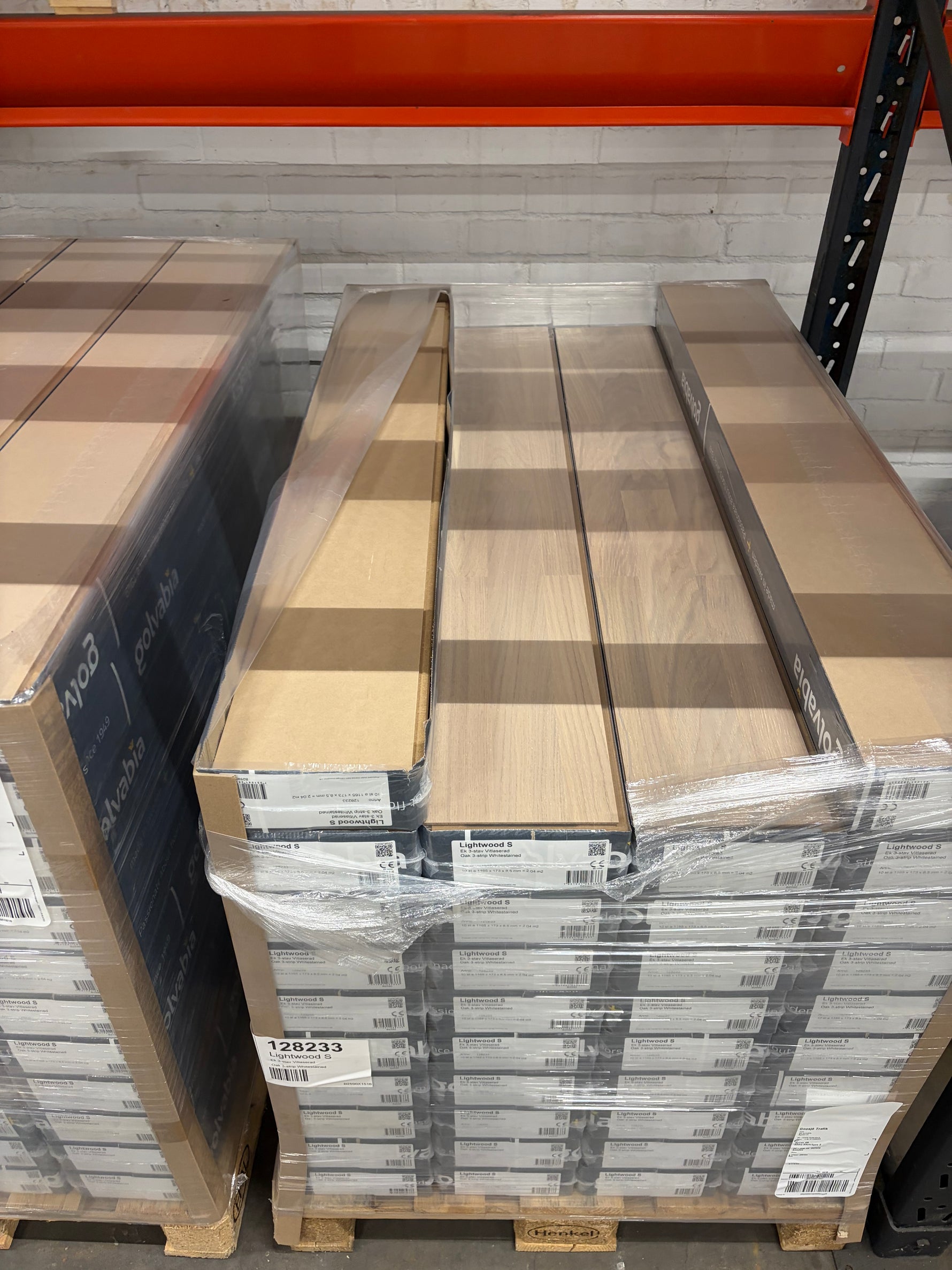 Paket Parkettgolv Ek 3-stav Vitlaserad Lightwood S (Andra sortering) - Spirec