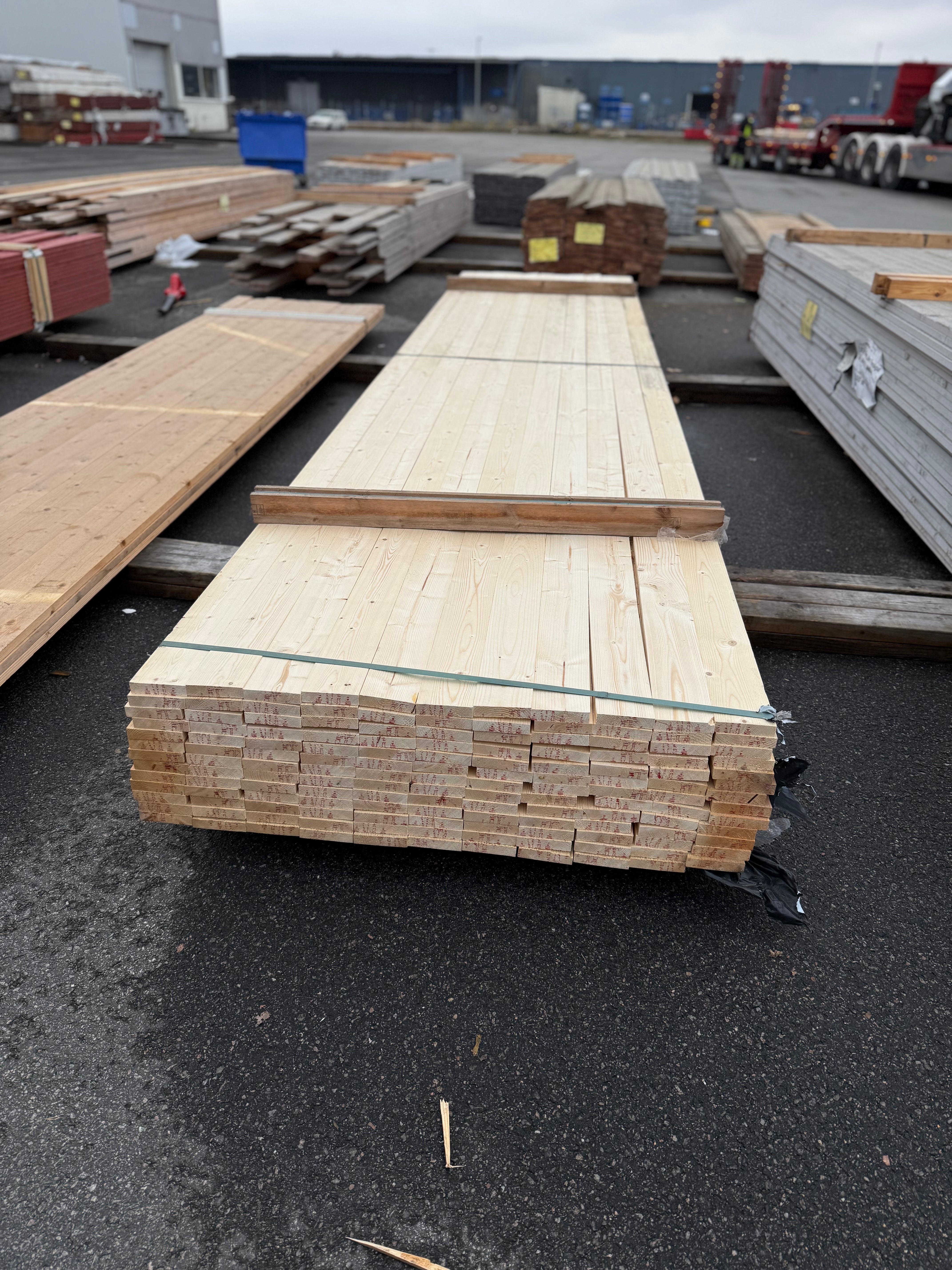 Paket Finsågade Brädor 21x95mm – 143 st (4,80 m, Obehandlad Gran)