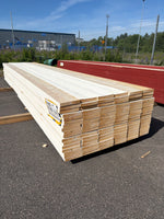 Paket Finsågade Brädor 28x170mm, 102st 5.10m Grundmålade
