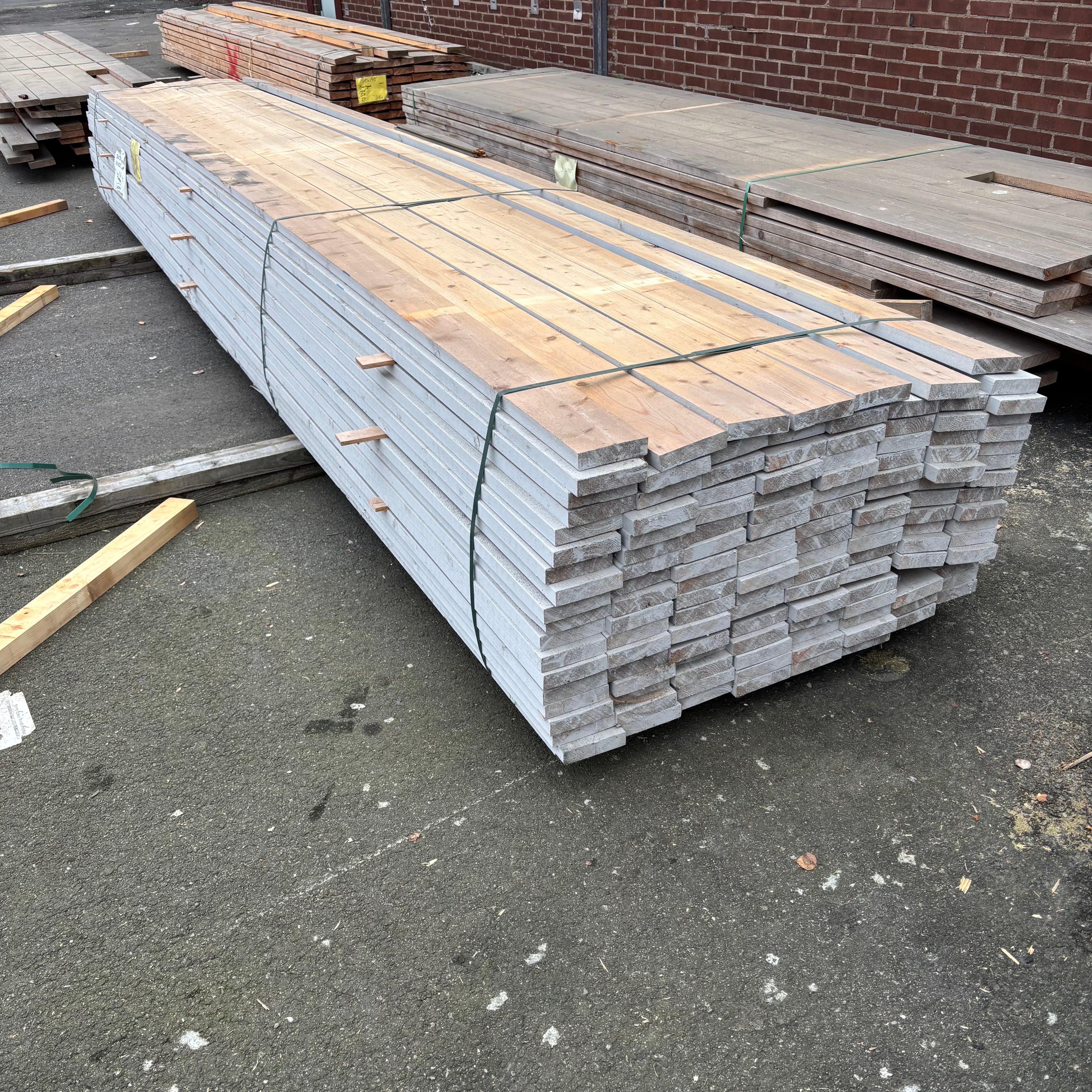 Paket Ytterpanel Finsågad 28x120mm – 136 st (5,40 m, Grå NCS S3000-N)