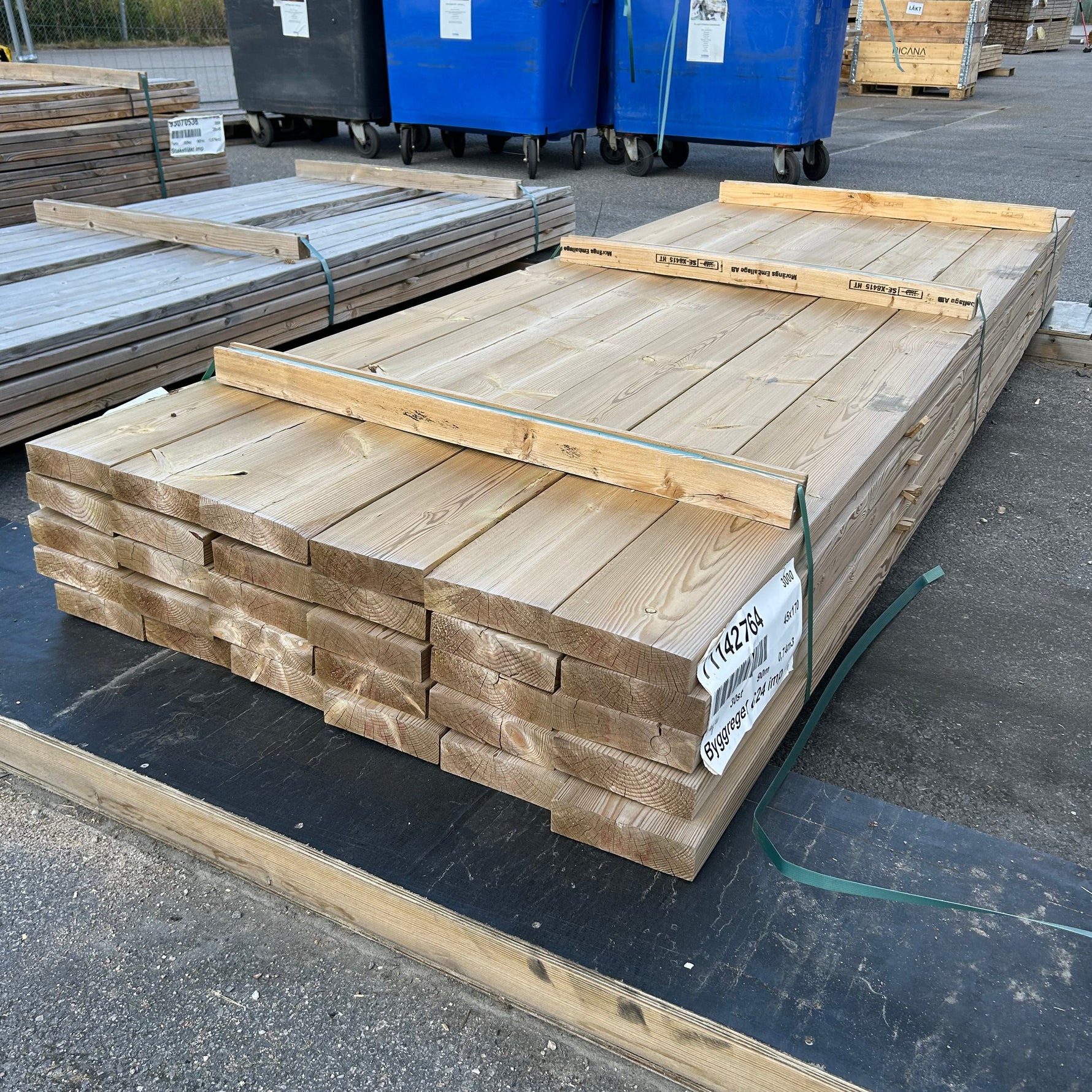Paket Tryckimpregnerade Reglar 45x170mm 3.0m 30st