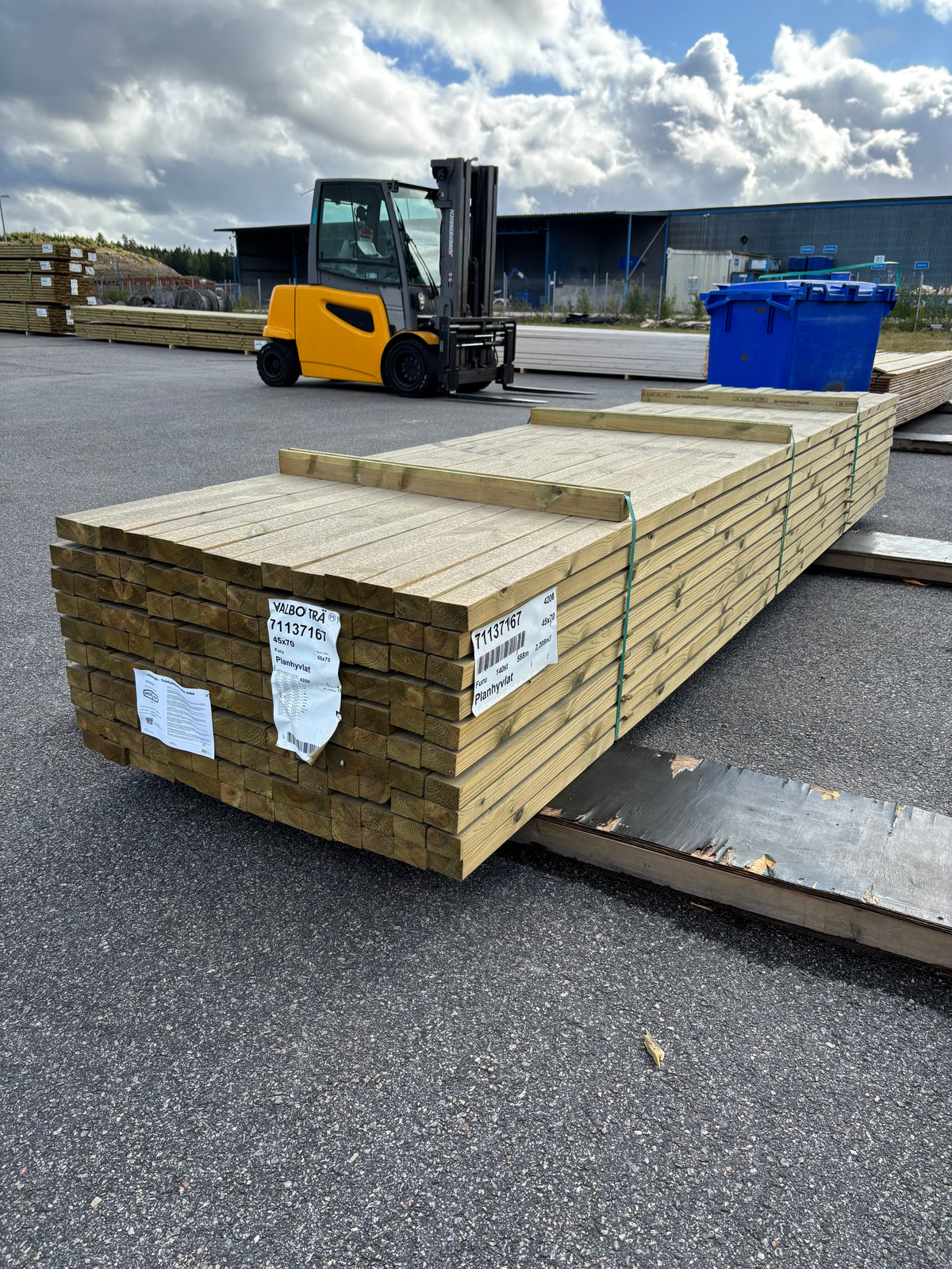 Paket Tryckimpregnerade Reglar 45x70mm, 140st 4,20m