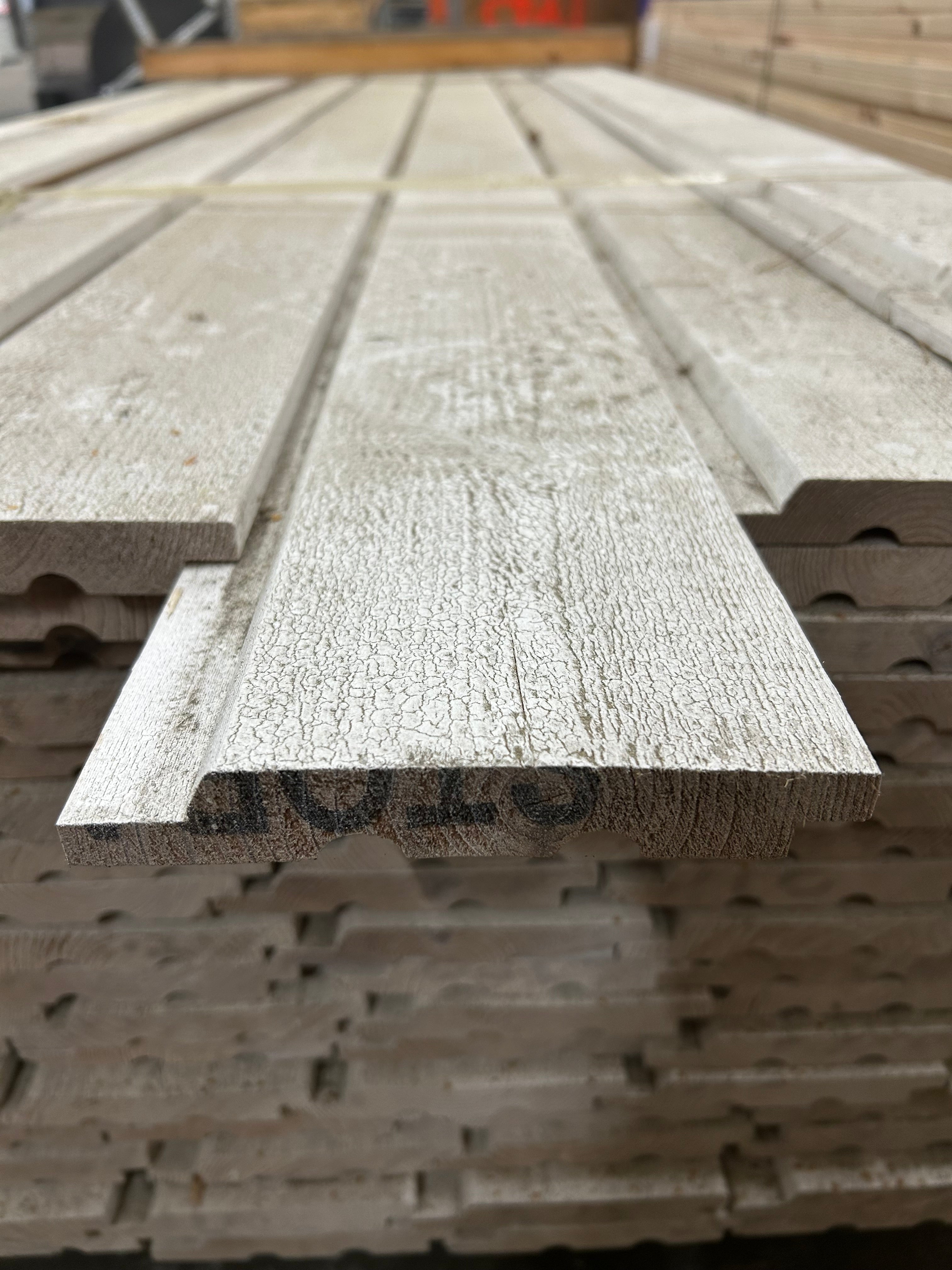 Paket Ytterpanel Falsad Enkelfas 21x147 mm – 126 st 4,20 m Vit