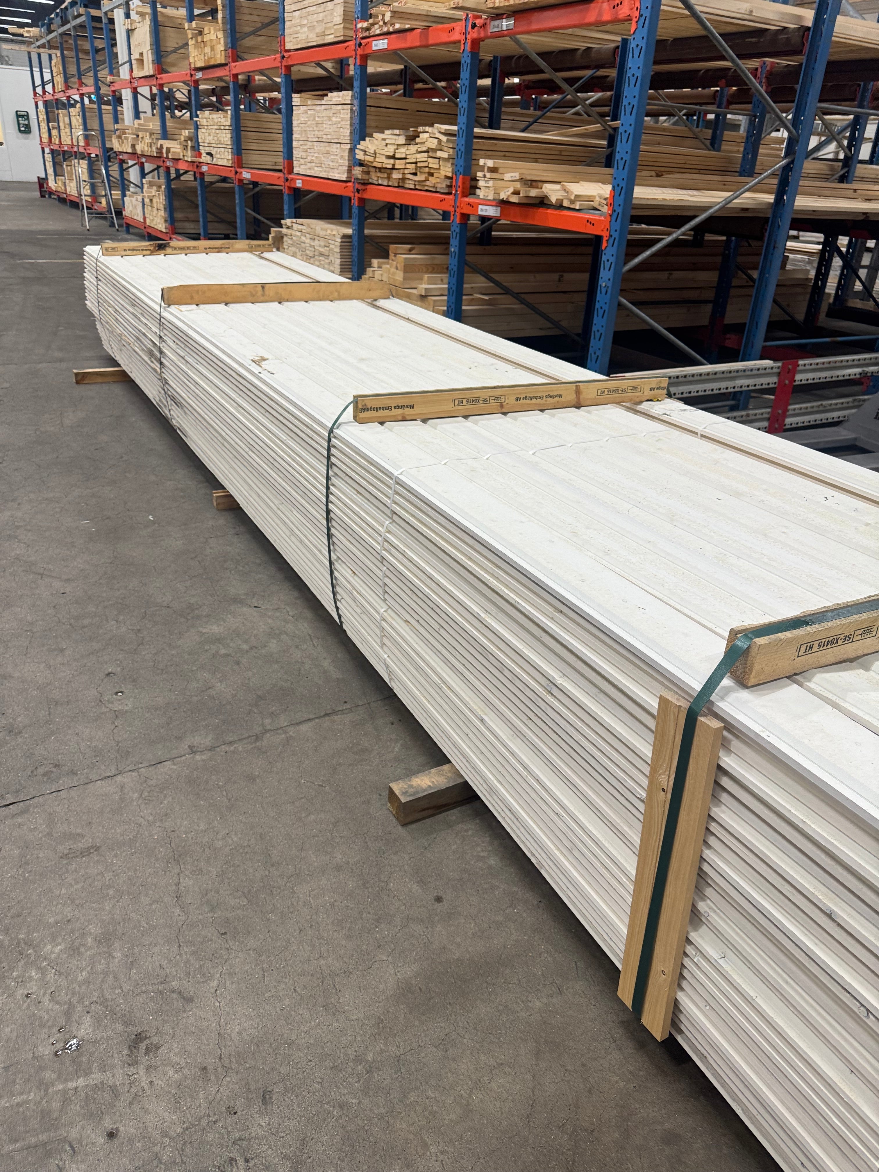 Paket Ytterpanel Dubbelfas 22x120mm – 220 st 5,40 m (Grundmålad vit)