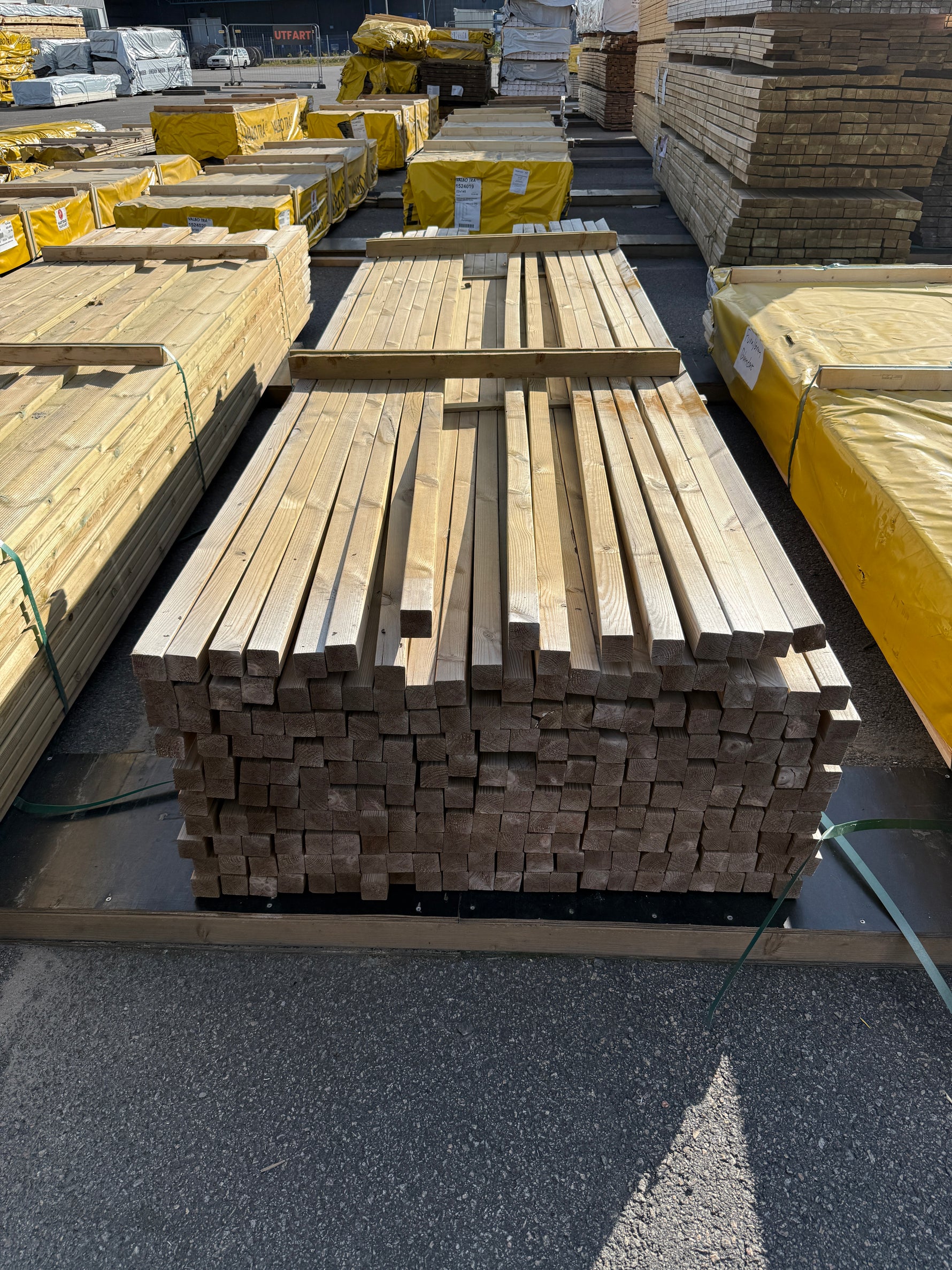 Paket Tryckimpregnerade Reglar 45x45mm – 214st, 3,30m