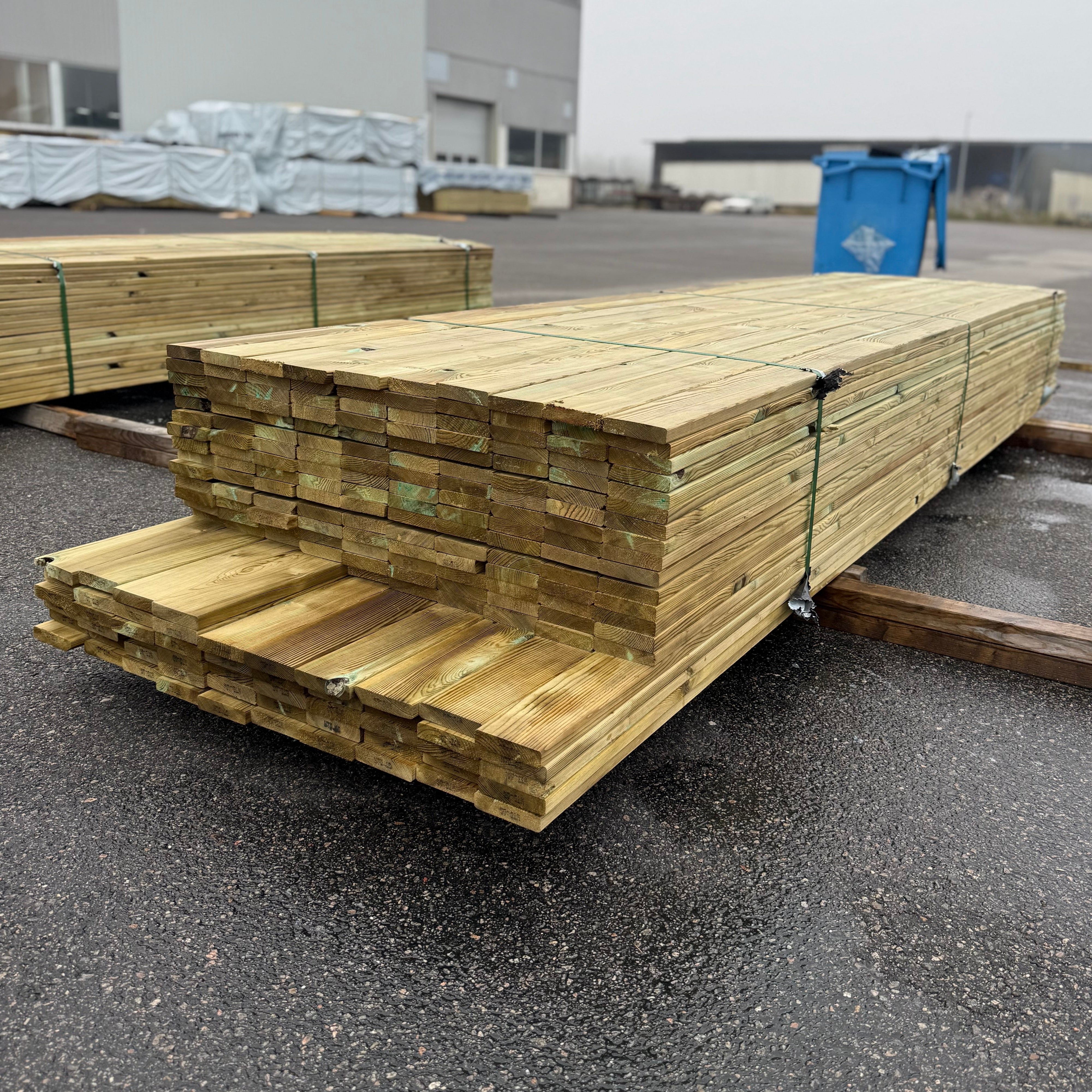Paket Tryckimpregnerad trall 22x95mm 3,6-3,90m (B-Sortering)