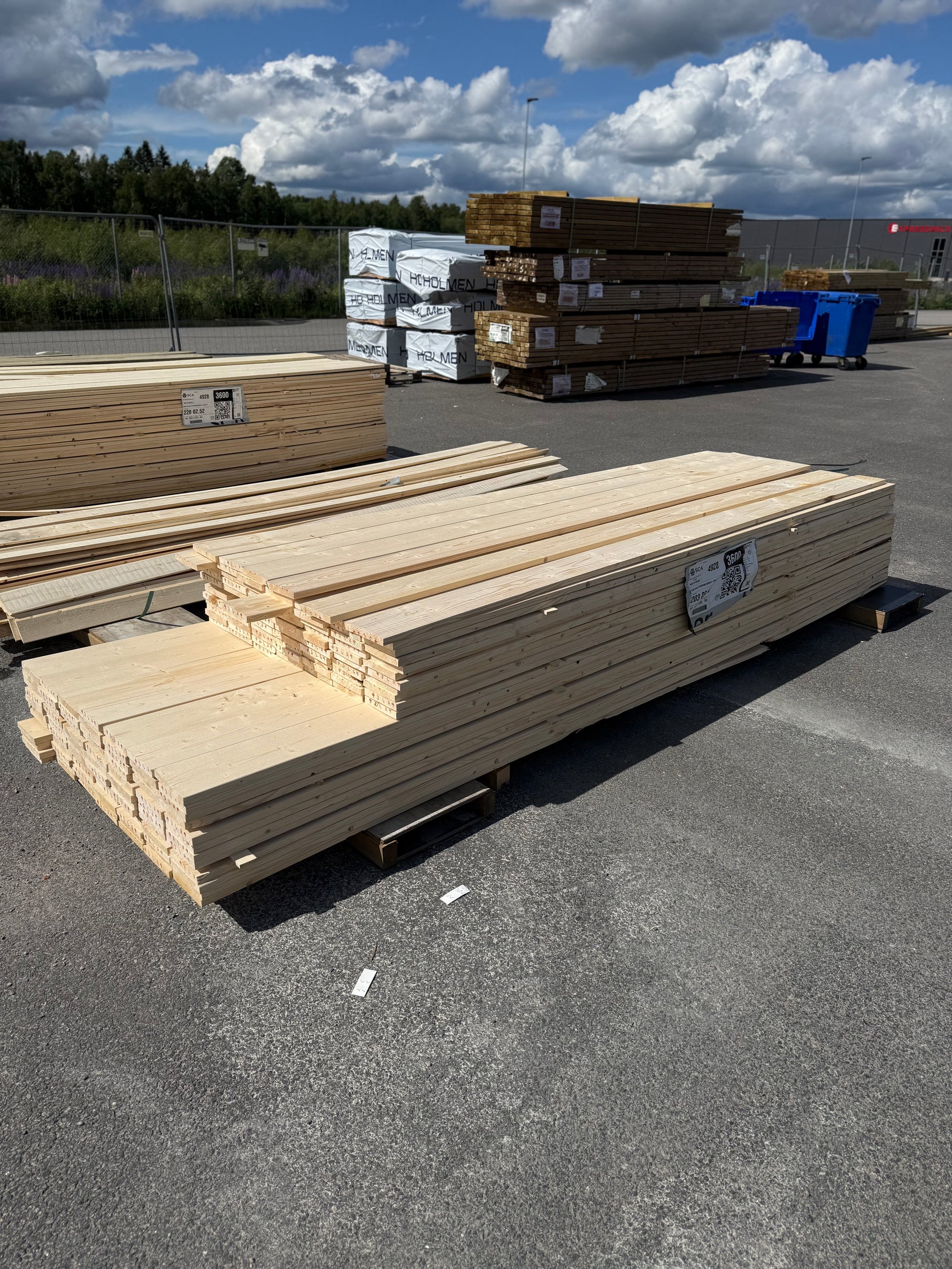 Paket Finsågade Brädor 22x145mm, 155st 3,0–3,60m (Andra sortering)