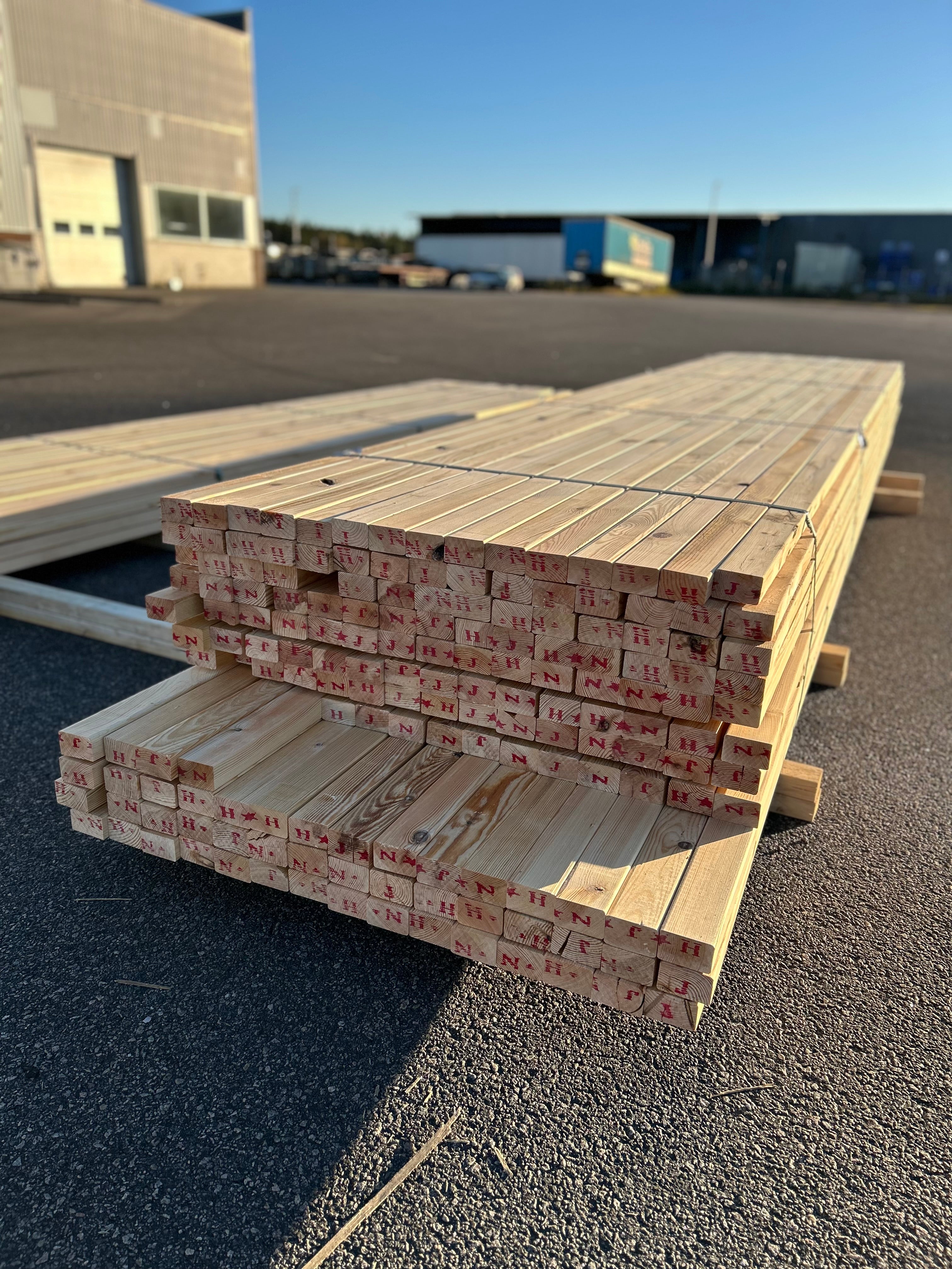 Paket Reglar 45x70 – 164 st (5,10–5,40 m, furu)