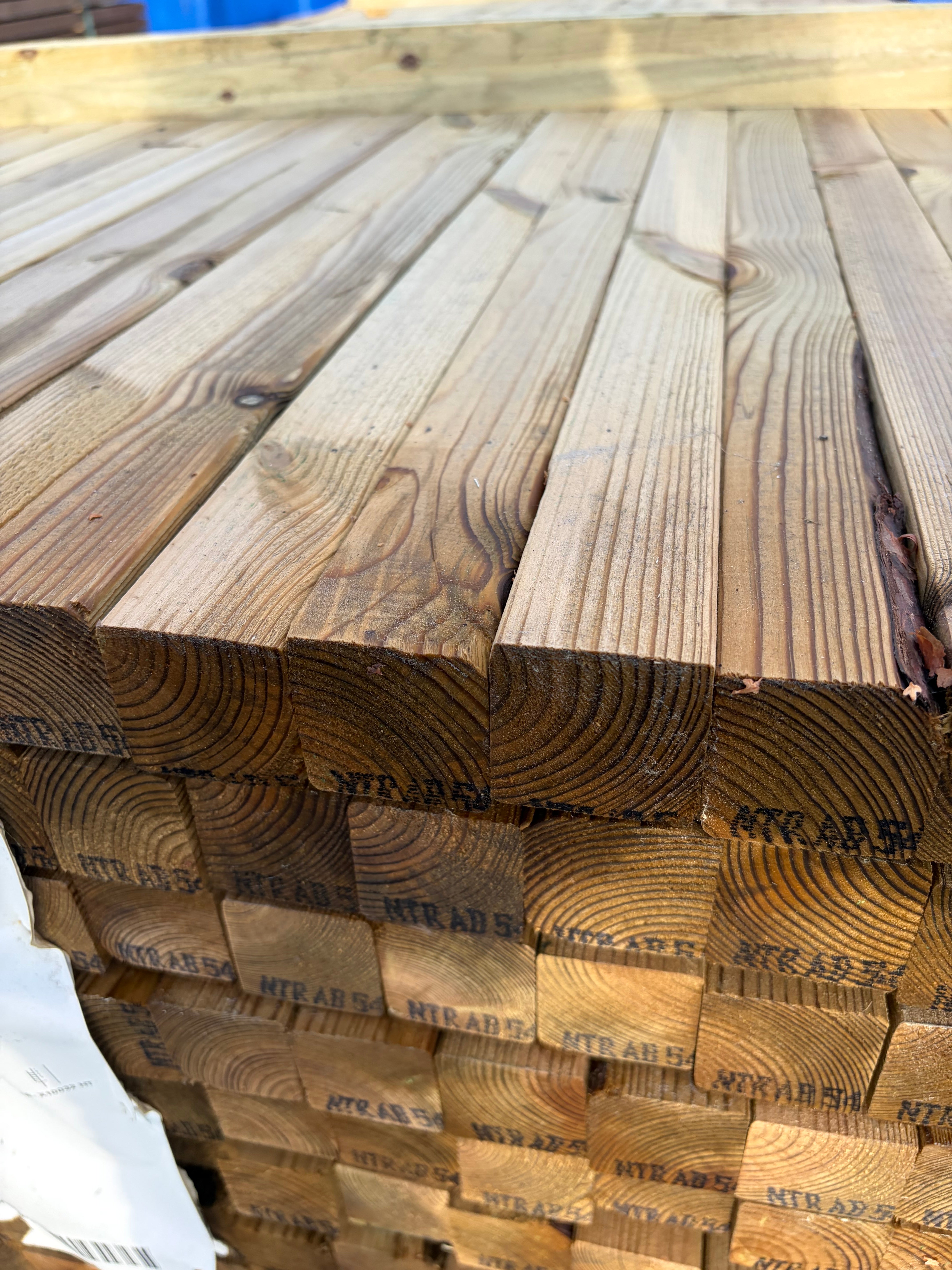 Paket Reglar 45x45mm – 220 st 5,40 m Tryckimpregnerad