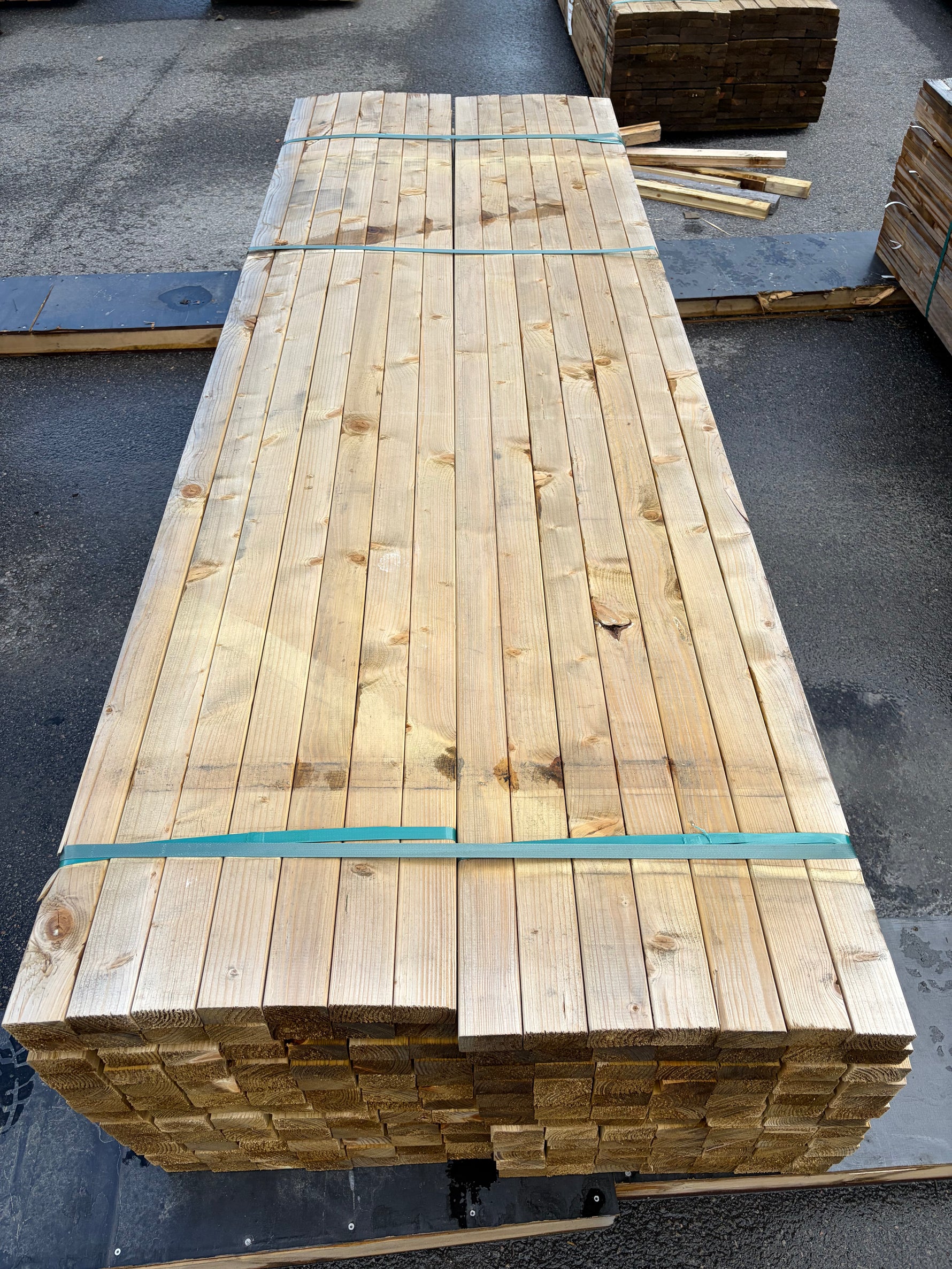 Paket Tryckimpregnerade Reglar 44x70mm, 168st 3,00m