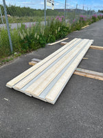Paket Dubbelfas Halvspont Ändspont 22x145mm 4,80m 19st Grundmålad