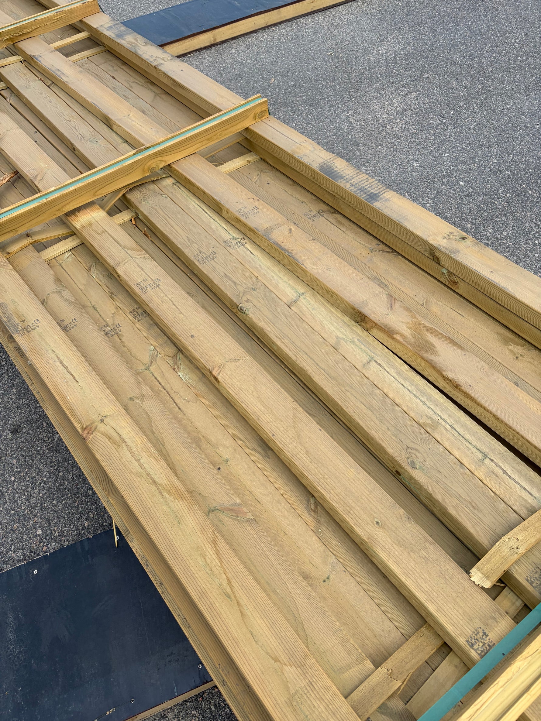 Paket Tryckimpregnerade Reglar 45x95mm C24, 64st 5,10m