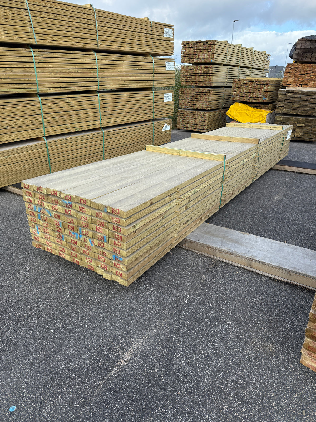 Paket Tryckimpregnerade Reglar 45x70mm, 140st 4,80m