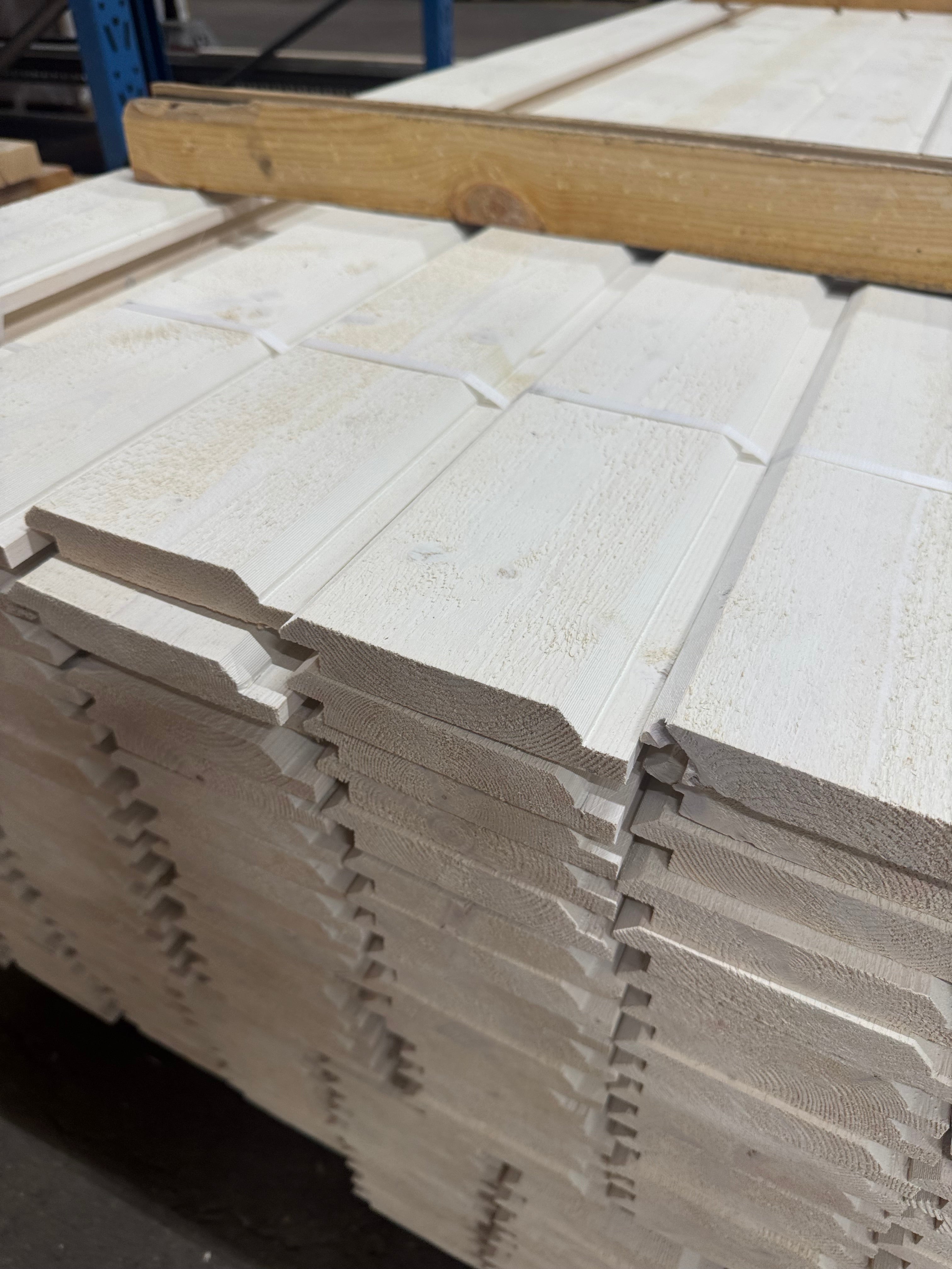 Paket Ytterpanel Dubbelfas 22x120mm – 220 st 5,40 m (Grundmålad vit)