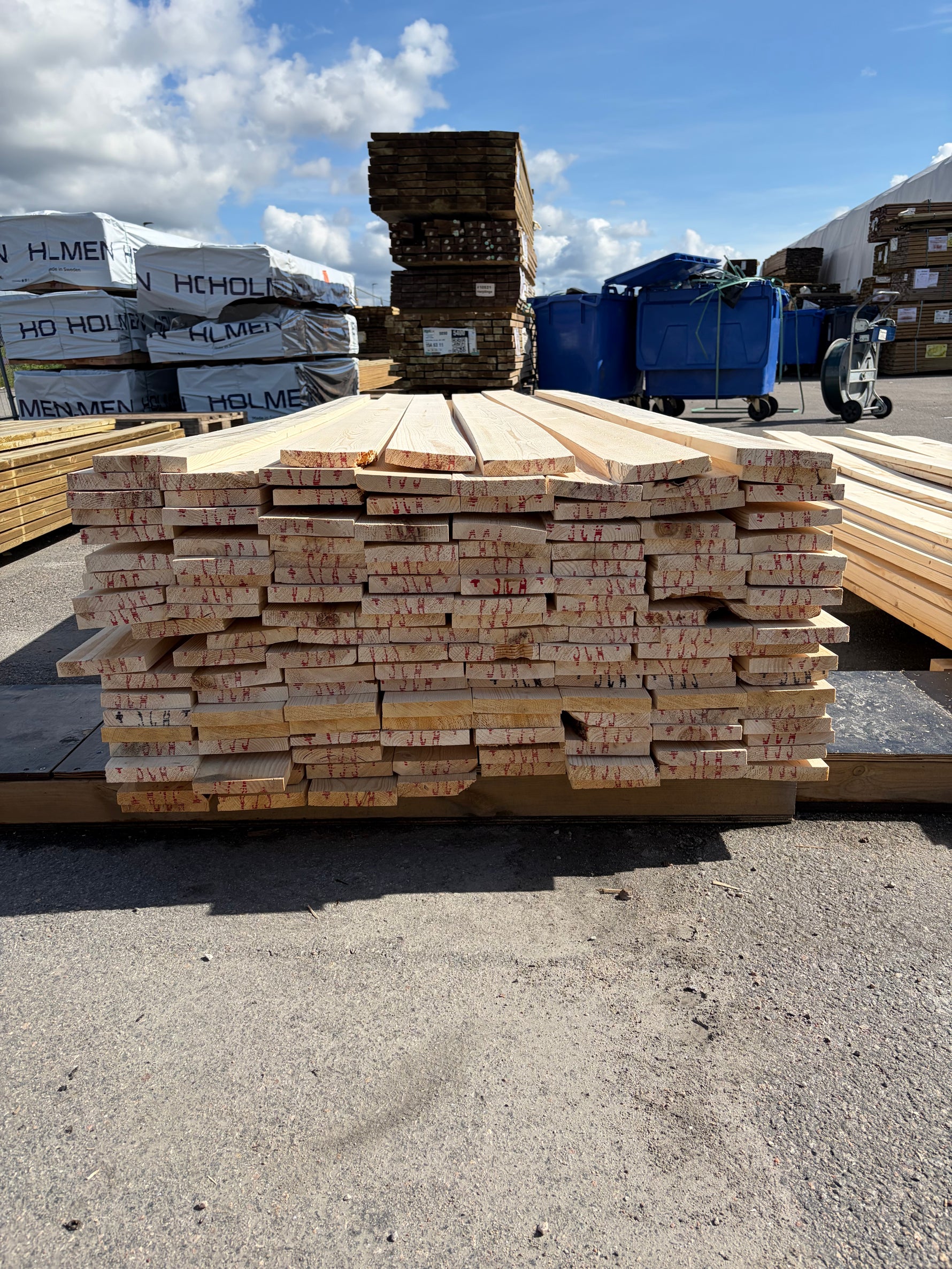 Paket Finsågade Brädor 22x120mm, 136st 3,00m (Andra sortering)