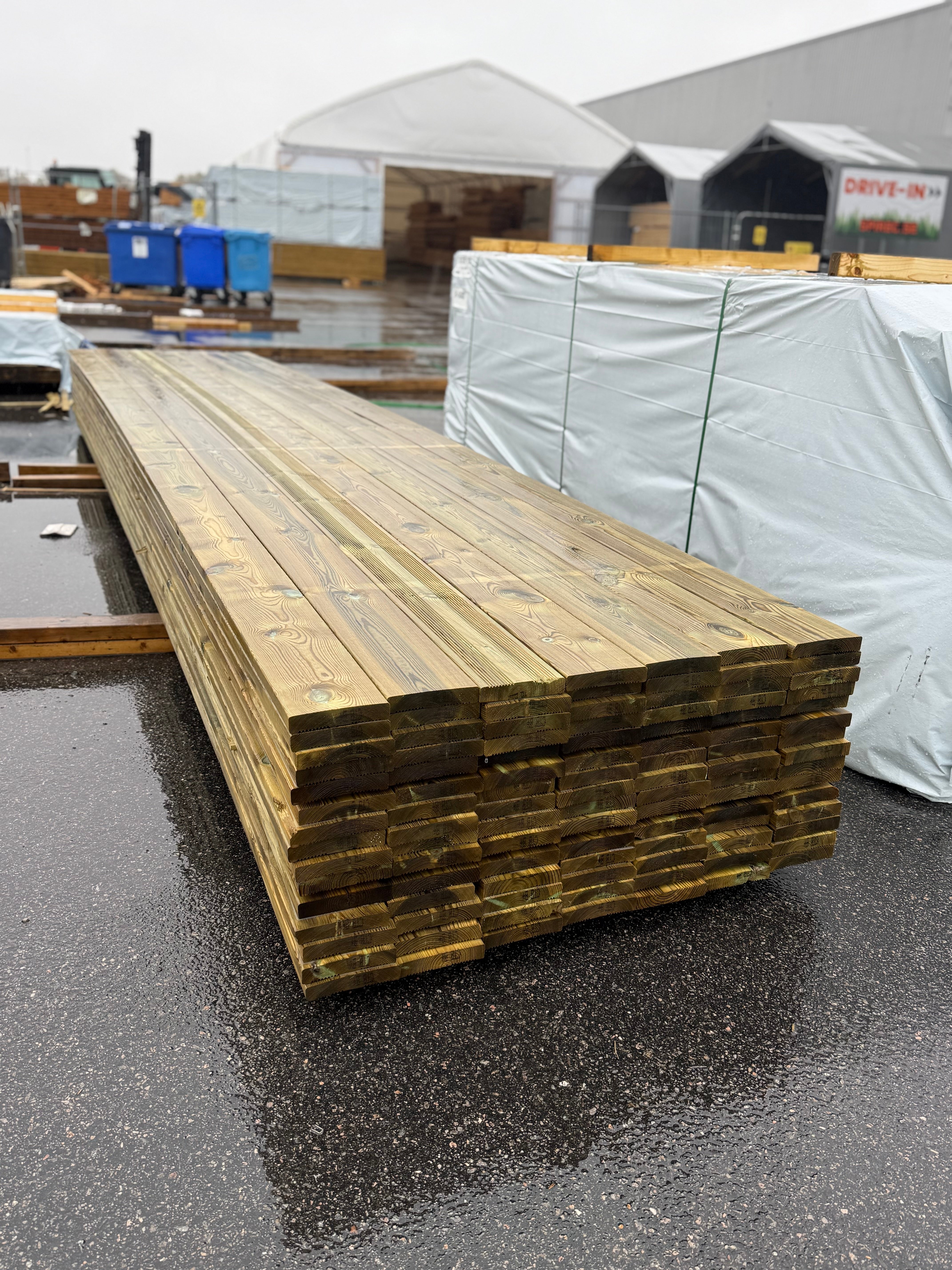 Paket Tryckimpregnerad Rillad Trall 27x145 5.40m 105st (B-Sortering)