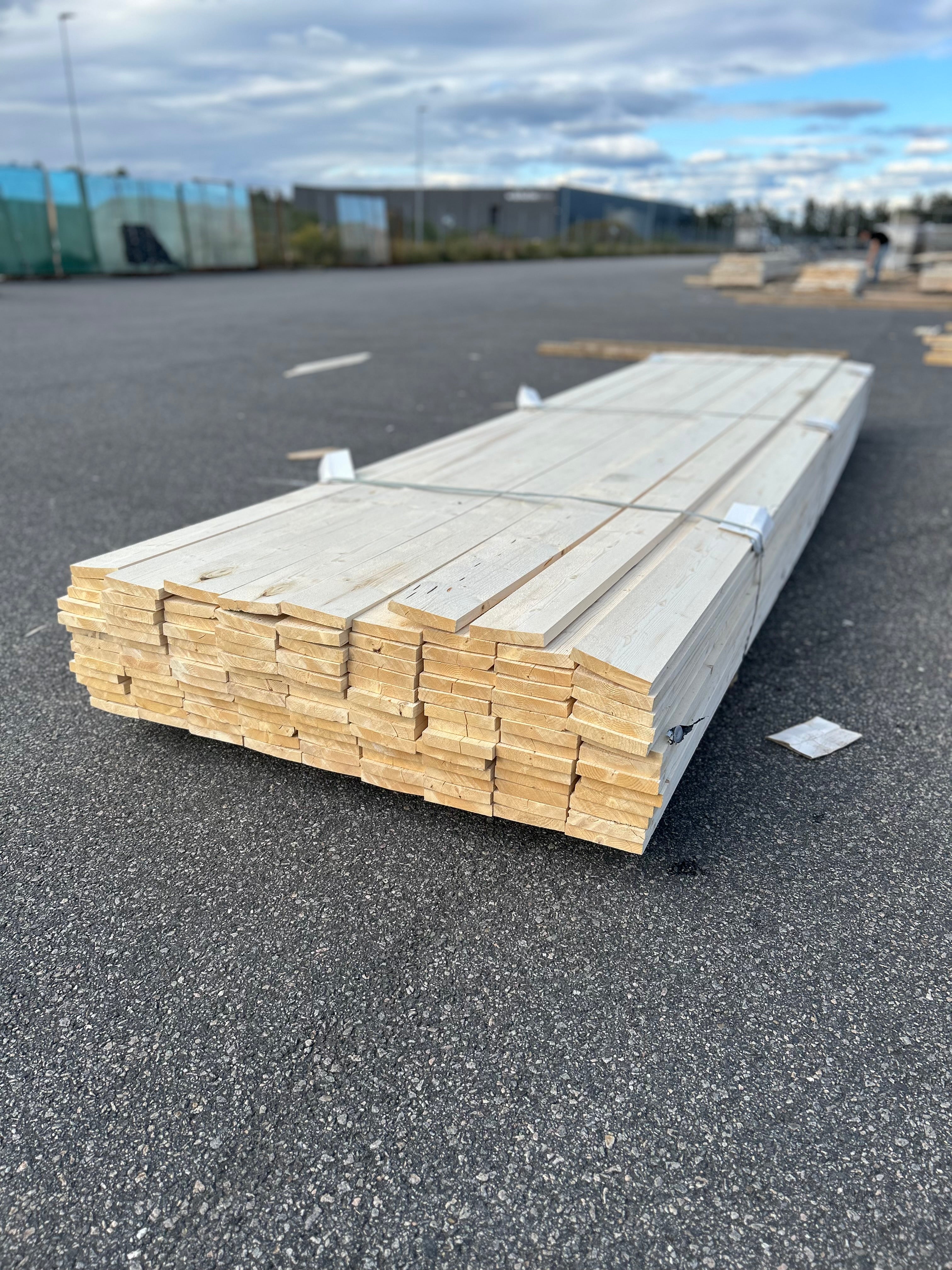 Paket Finsågad Panel 22x120mm 119st 4.20m – Andra sortering
