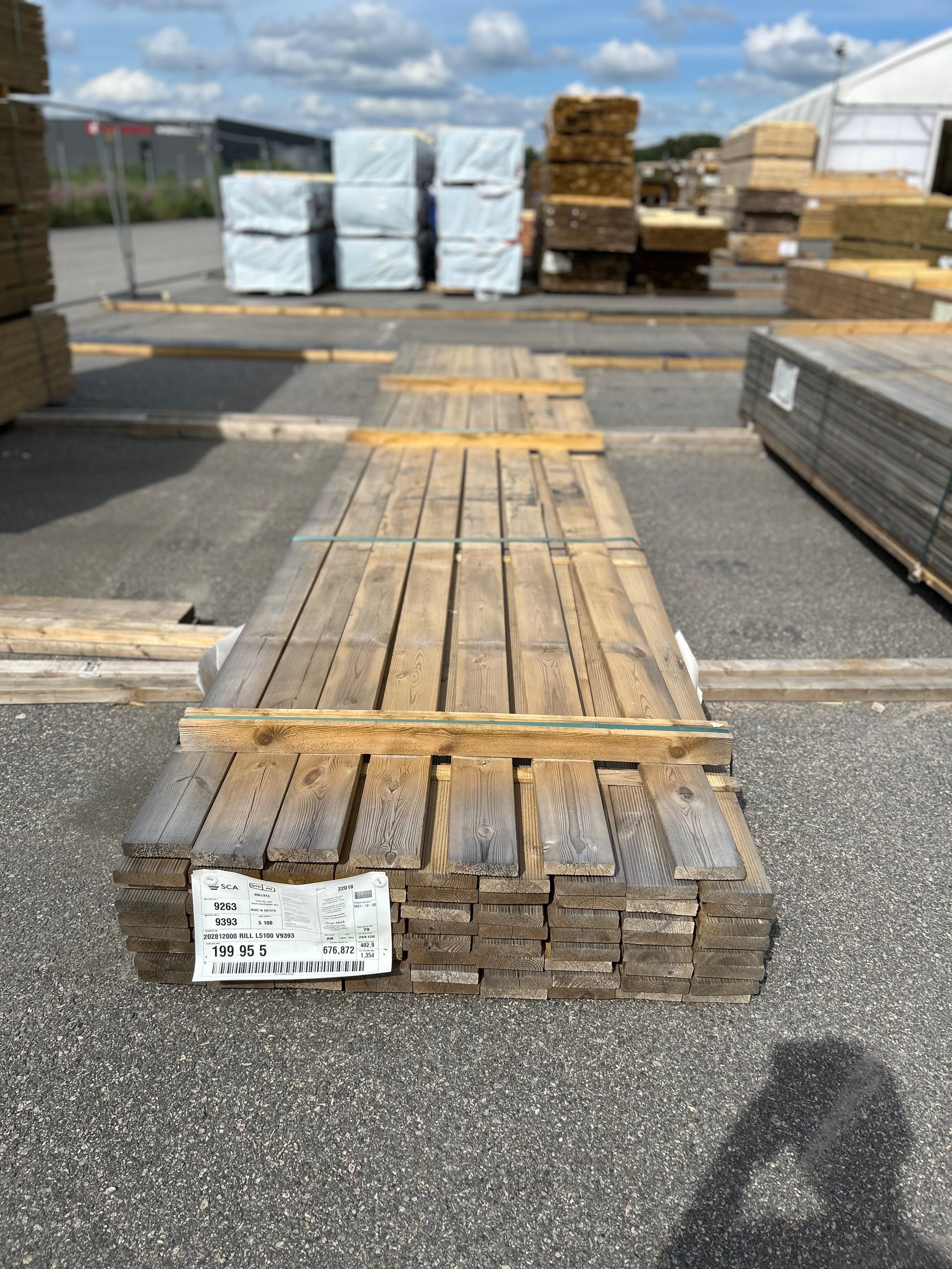 Paket Tryckimpregnerad Rillad Trall 28x120mm 5,10m 78st